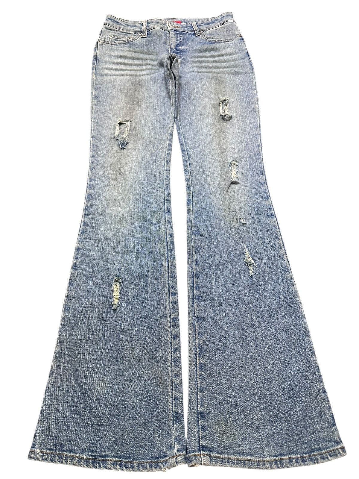 Japanese Brand Vintage Distressed Jeans With Bootcut Wideleg Style Faded Size US 28 / EU 44 - 1 Thumbnail