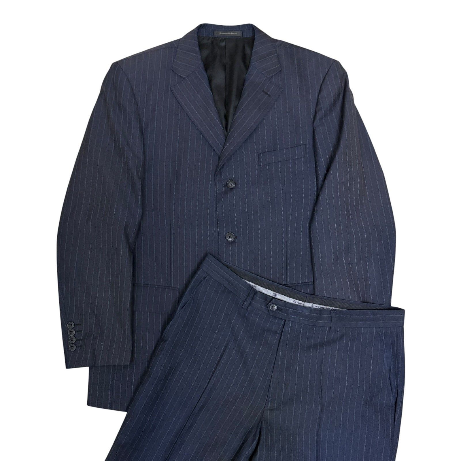 Ermenegildo Zegna $5000 ZEGNA VINTAGE Luxury Suit Blazer & Dress Pants 44R Size 44R - 10 Thumbnail