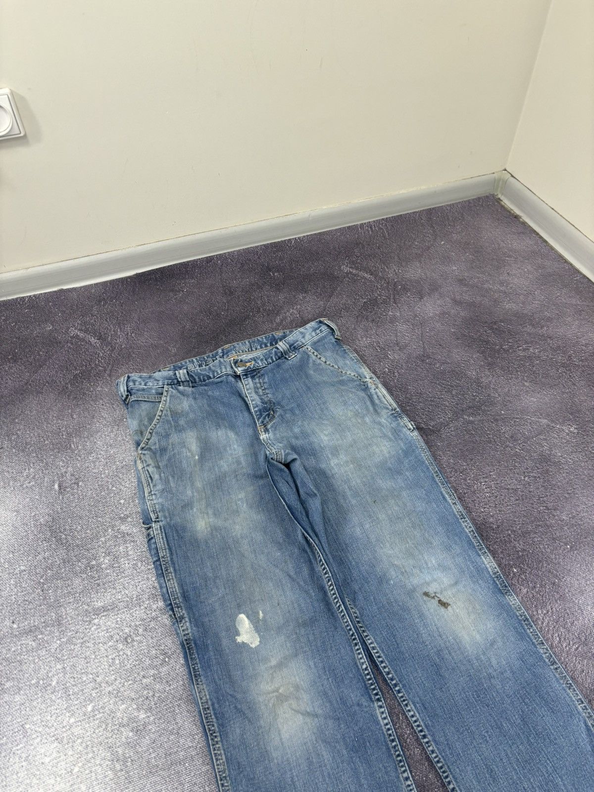 Carhartt Vintage Carhartt Faded Light Blue Relaxed Fit Denim Jeans Size US 34 / EU 50 - 8 Thumbnail
