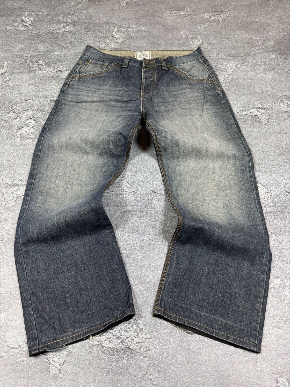 If Six Was Nine Y2K Flare Bootcut Baggy Washed Jeans Size 36