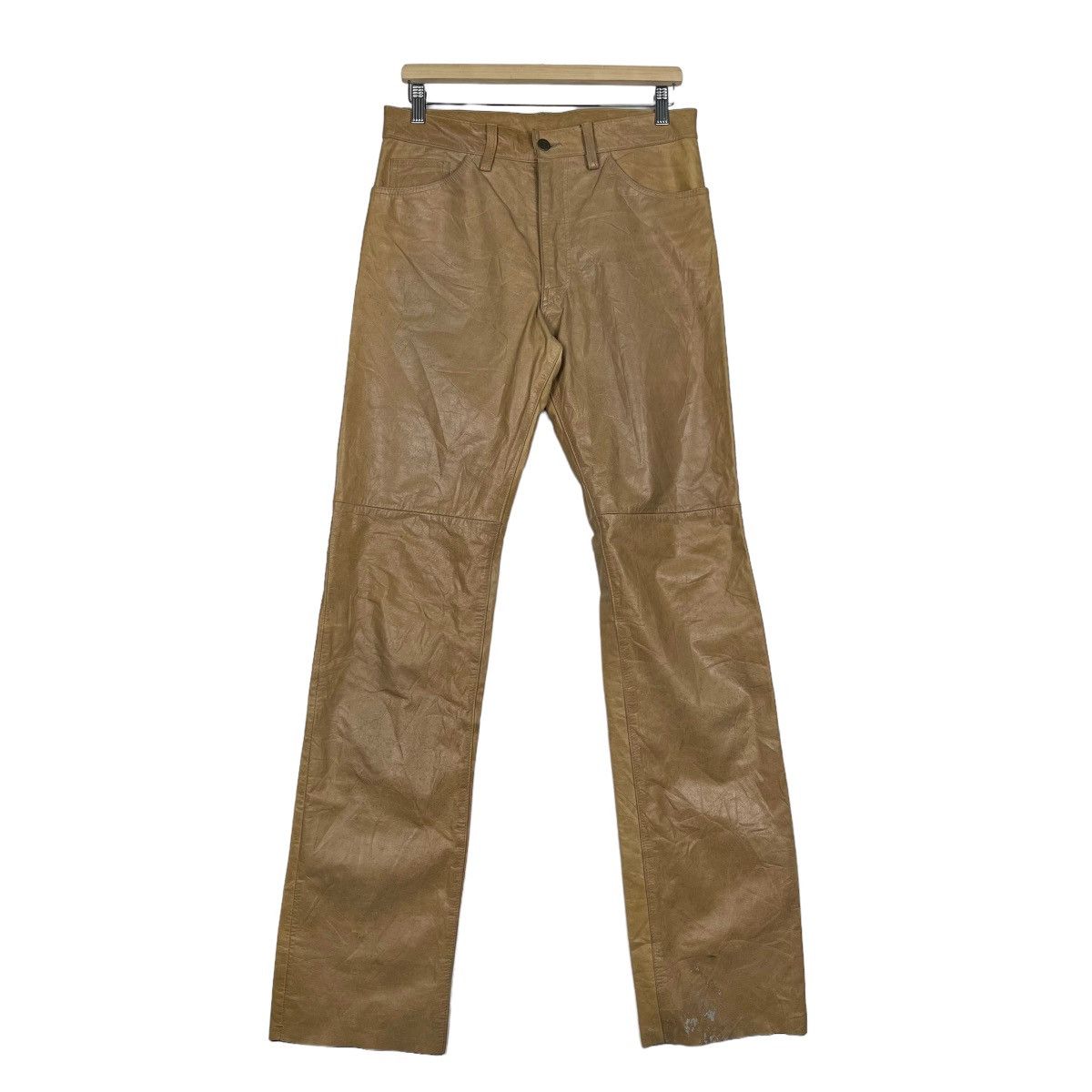 Japanese Brand 🔥 JUN MEN LEATHER TROUSER MOTO Size US 32 / EU 48 - 2 Thumbnail
