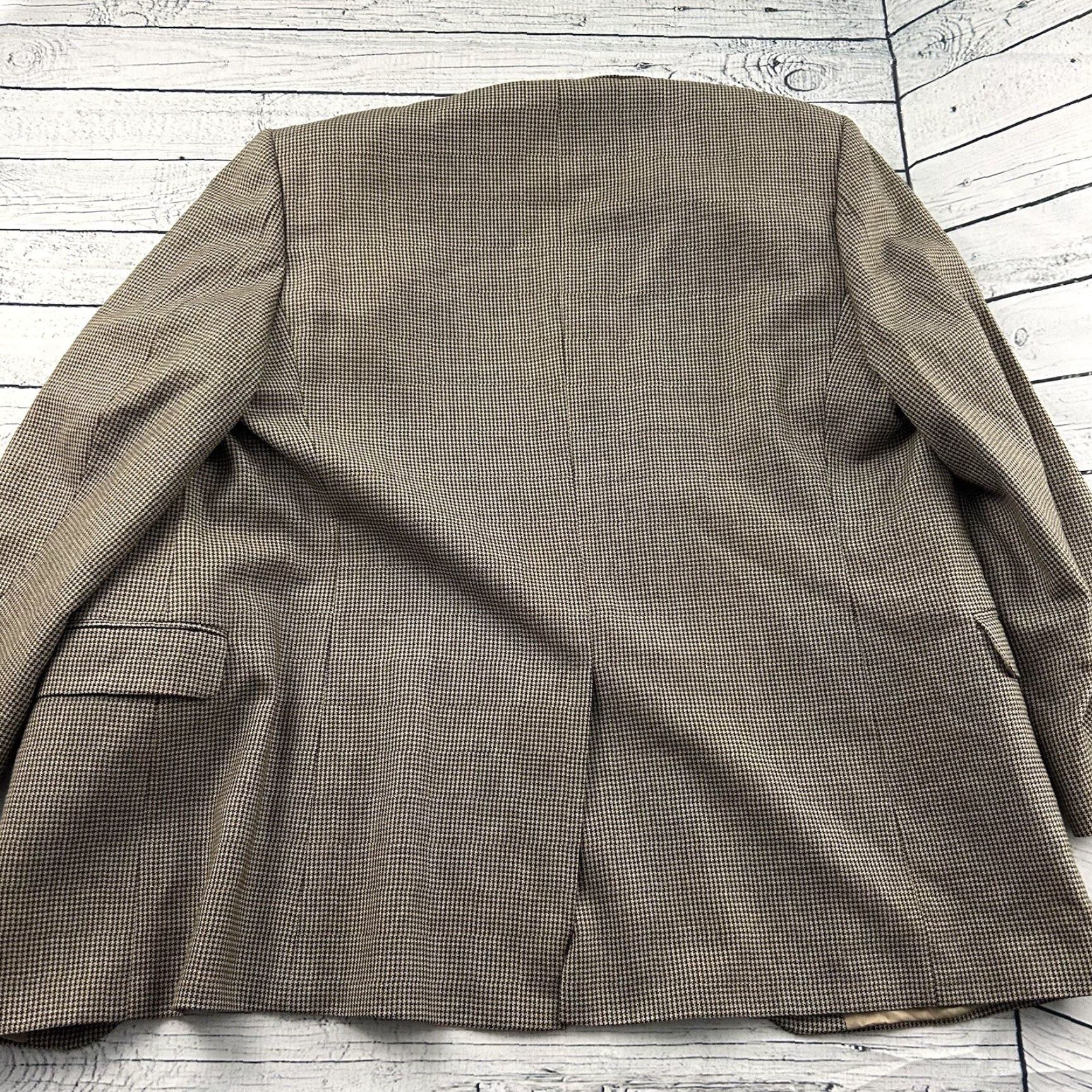 Brooks Brothers Brooks Brothers 346 Houndstooth Wool 2 Button Suit Jacket Men's 44 Brown Size 44R - 8 Thumbnail
