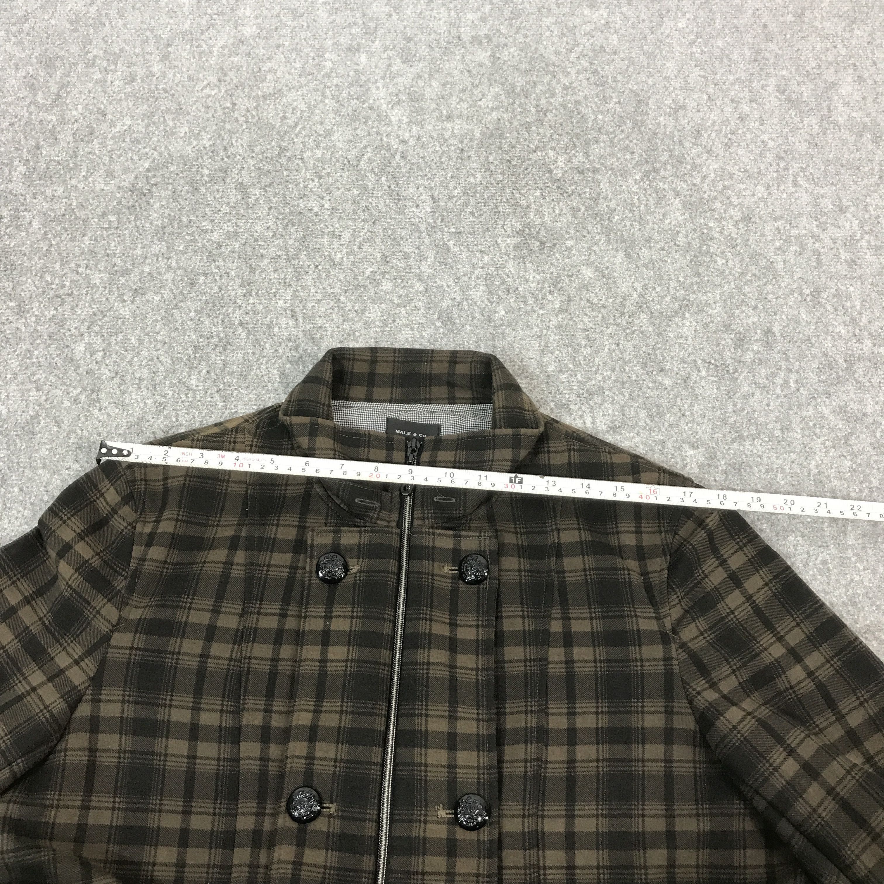 Japanese Brand MALE.CO TARTAN DESIGN ZIPPER JACKET Size US L / EU 52-54 / 3 - 9 Thumbnail