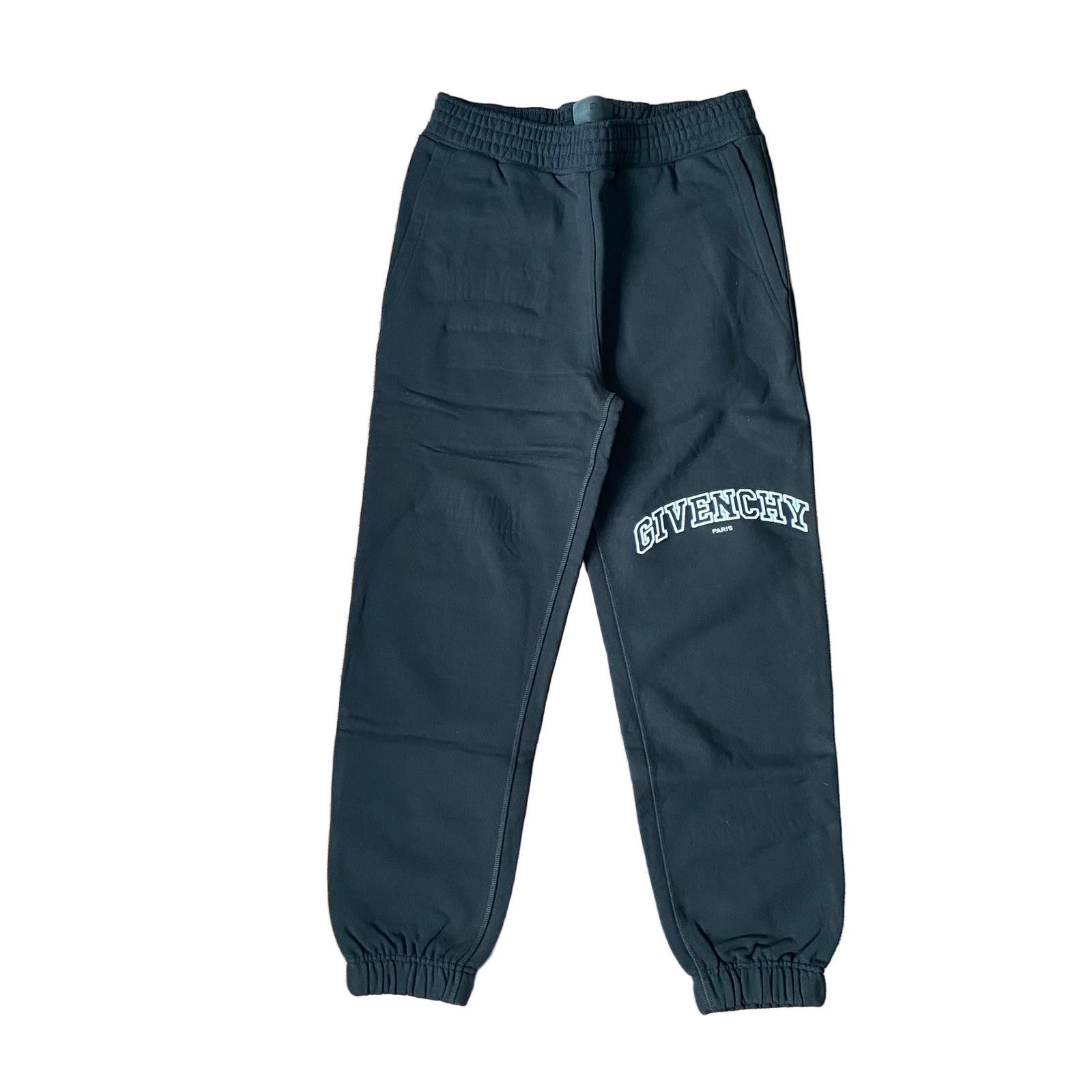 Givenchy Black Embroidered College Arch Logo Sweatpants Size US 32 / EU 48 - 1 Thumbnail