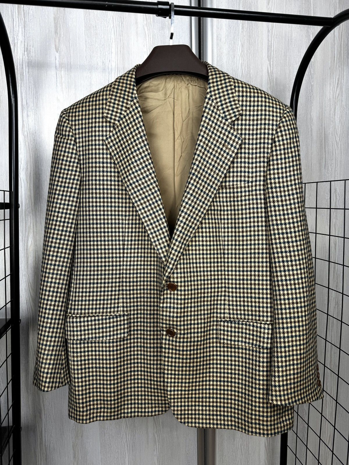 Belvest Belvest vintage checkered houndstooth 100% cashmere blazer Size 44R - 2 Thumbnail