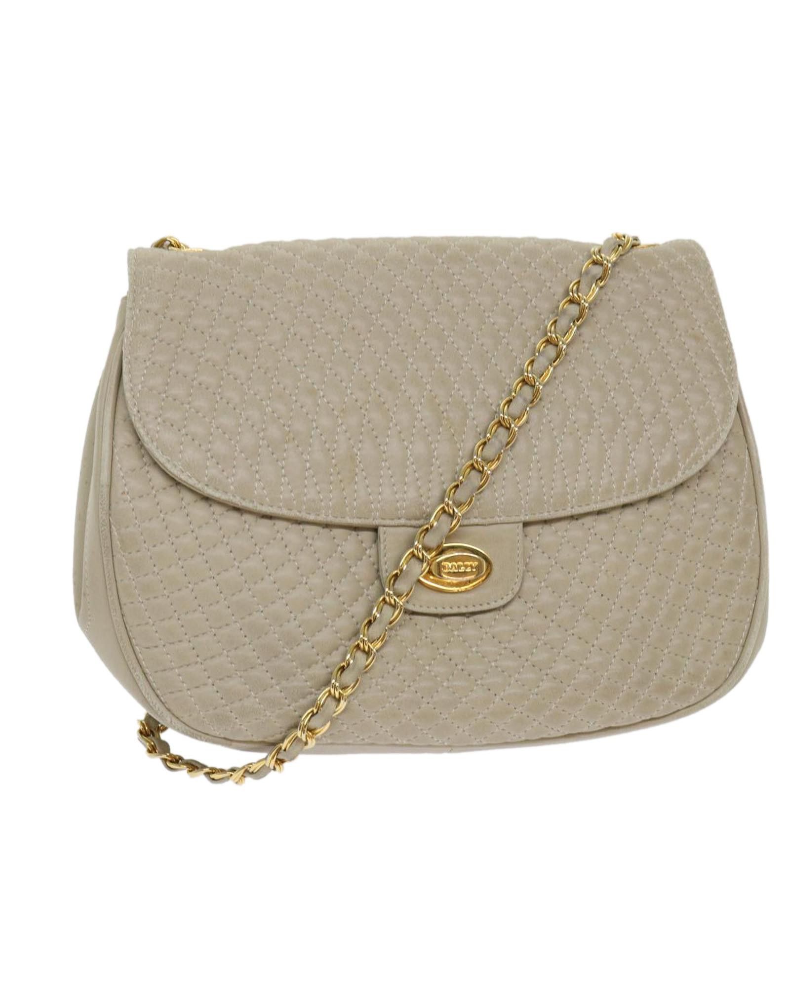 image of Beige Leather Bally Bag - Practical And Elegant, Women's