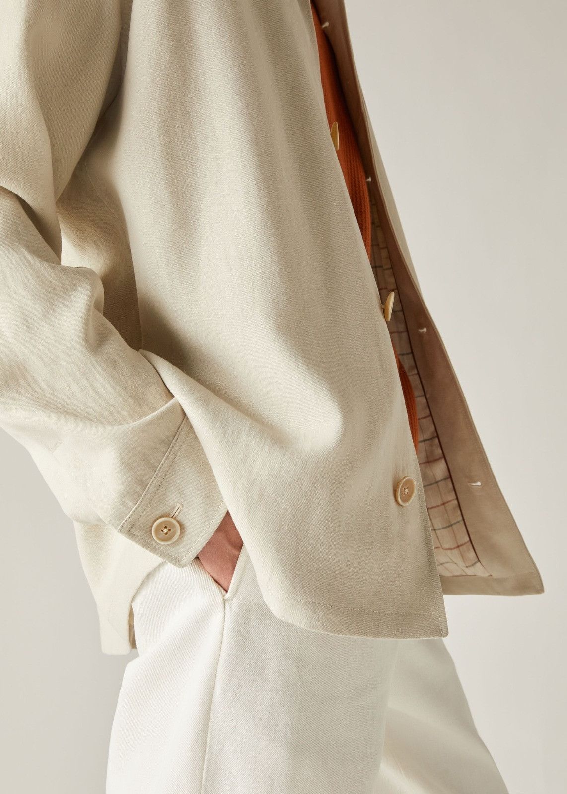 Loro Piana o1srvl11e0924 Andre Overshirt in Ivory Size US L / EU 52-54 / 3 - 4 Thumbnail