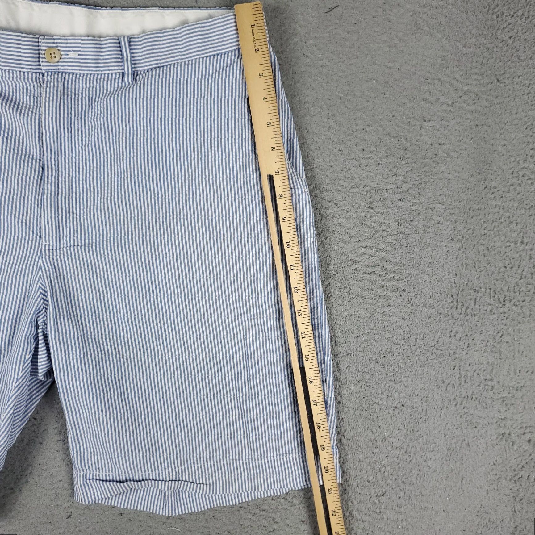 Ralph Lauren Ralph Lauren Shorts Mens Size 36 Blue Stripe Chino Flat Front Cotton Zip Size US 36 / EU 52 - 5 Thumbnail