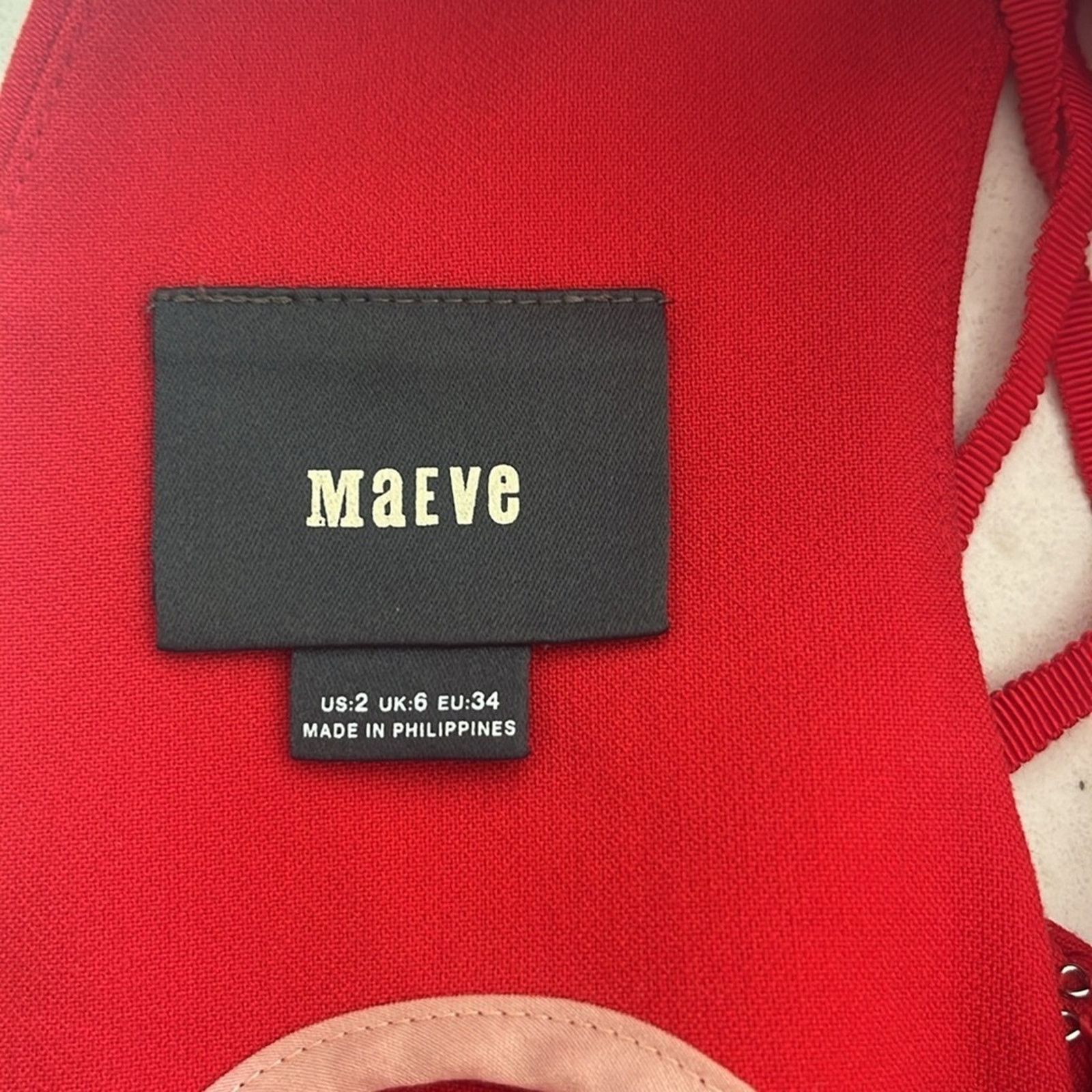 Anthropologie Anthropologie Maeve Evangeline Red Cap Sleeve Sheath Dress Size XS / US 0-2 / IT 36-38 - 5 Thumbnail