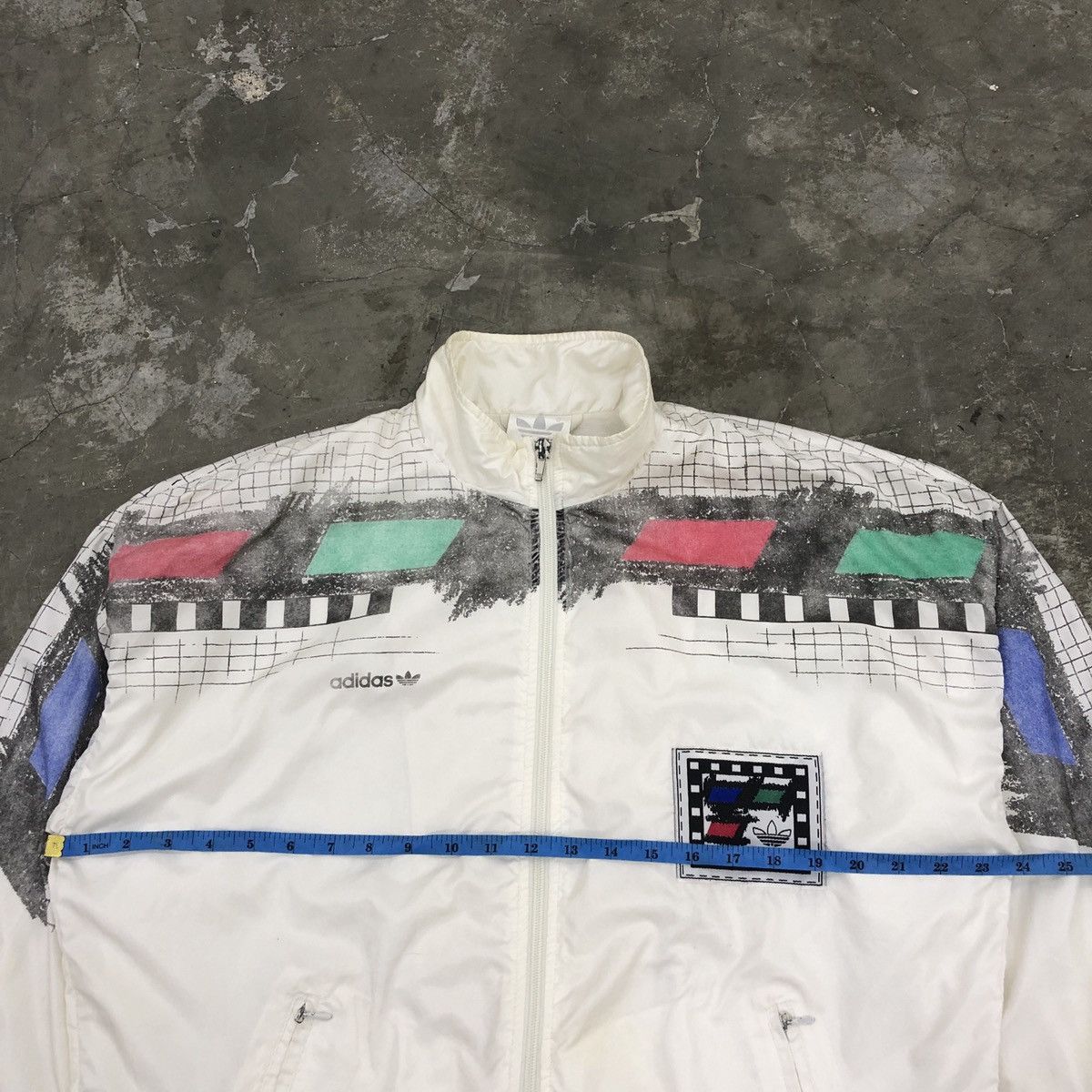 Adidas × Vintage Vintage 90s Adidas Zipper Windbreaker Size US L / EU 52-54 / 3 - 14 Thumbnail