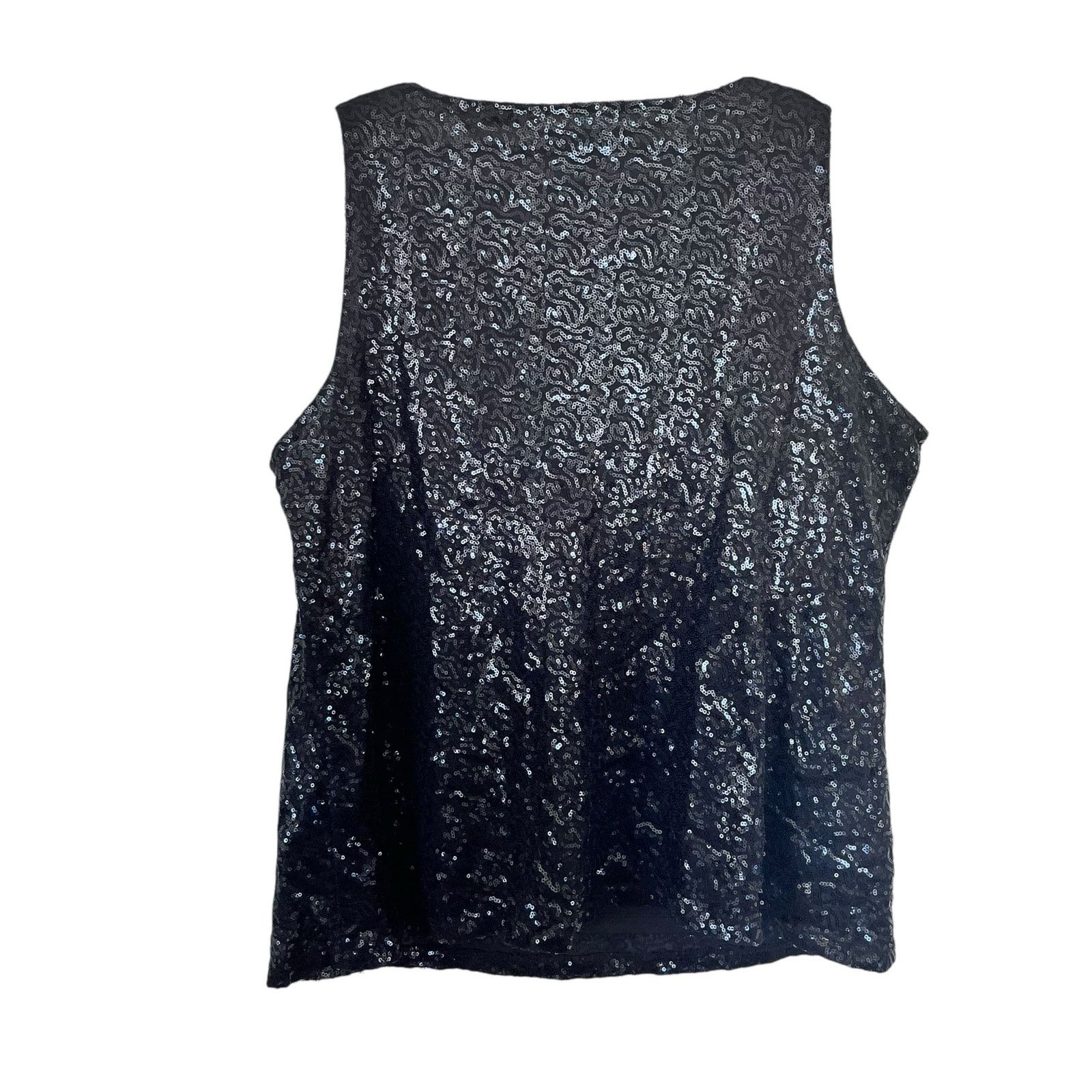 Michael Kors MICHAEL Michael Kors Black Sequin Draped Cowl Neck top Size 3XL / US 20-22 - 3 Thumbnail