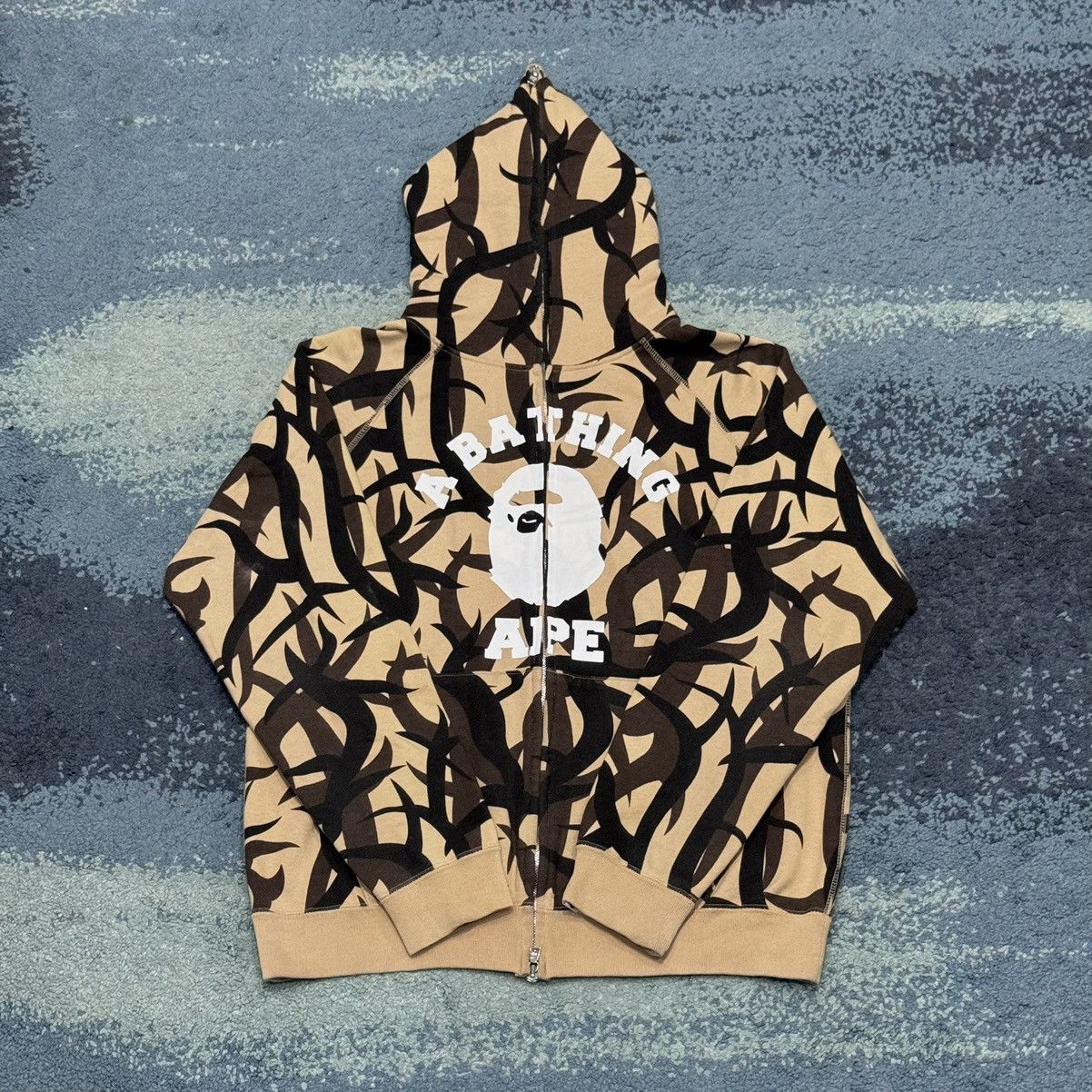 Bape Tribal Camo College Full Zip Hoodie | Grailed