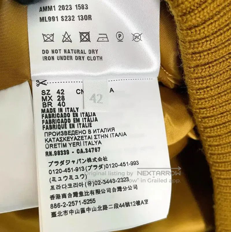 Miu Miu Miu Miu Mustard Yellow Cotton Jacket . Size M / US 6-8 / IT 42-44 - 8 Thumbnail