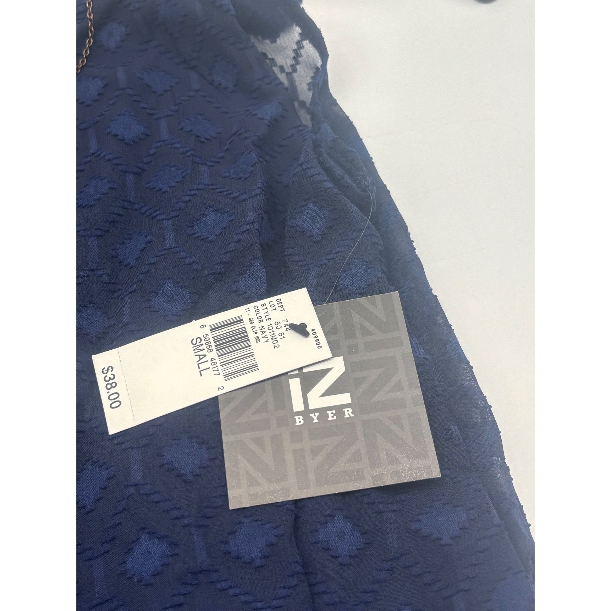 Other Iz Byer Navy Blue Textured Sleeveless Blouse W/Removable Nec Size S / US 4 / IT 40 - 7 Thumbnail