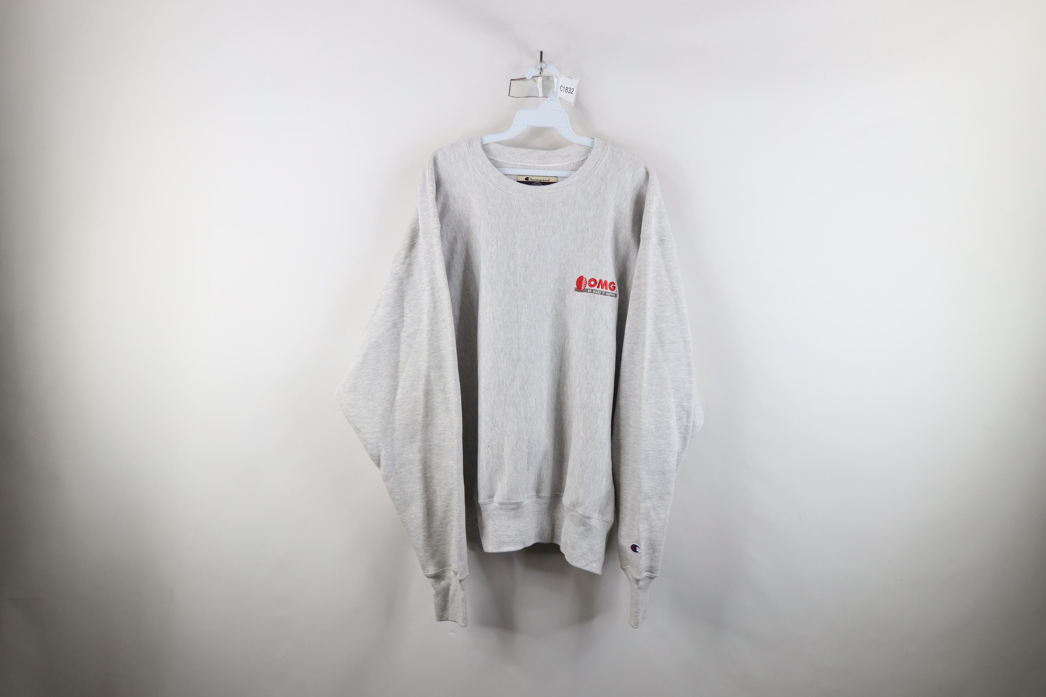 Vintage 90s Champion Reverse Weave Crewneck Sweatshirt Gray