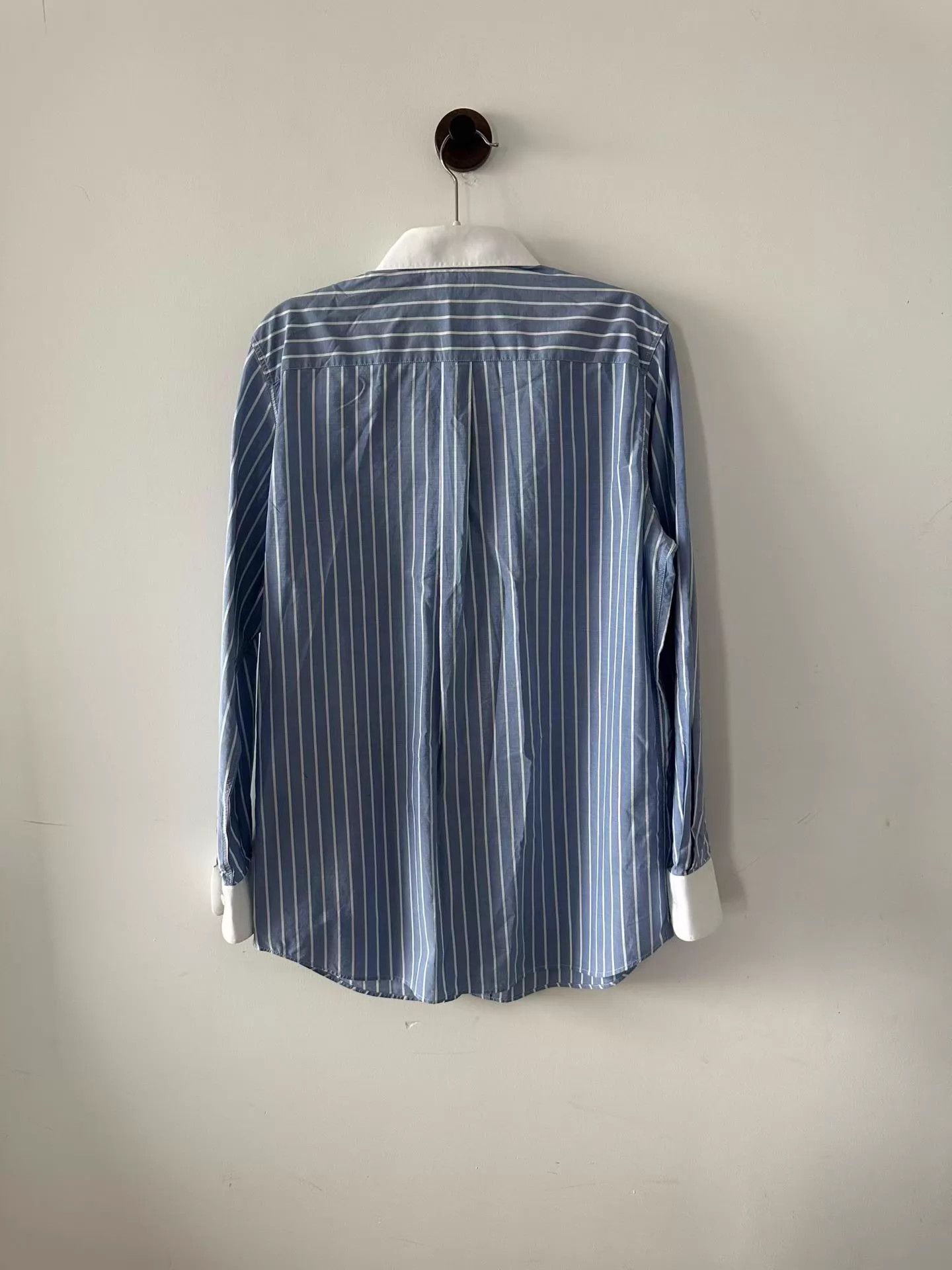 Celine CELINE Striped Triomphe Embroidered Shirt 38 98 Size US S / EU 44-46 / 1 - 2 Thumbnail