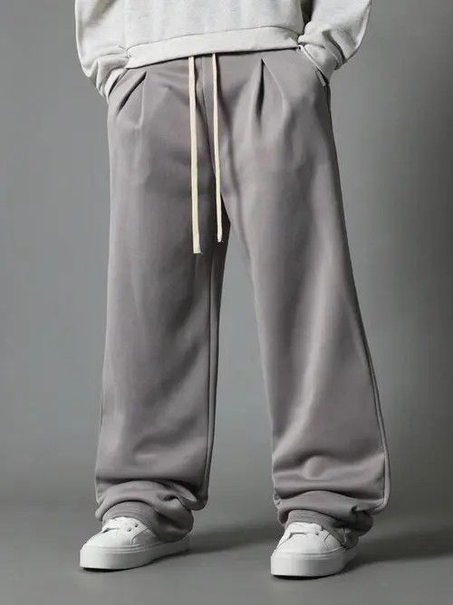 Japanese Brand Dark Grey loose fit sweatpants baggy Wide Leg Size US 34 / EU 50 - 2 Thumbnail