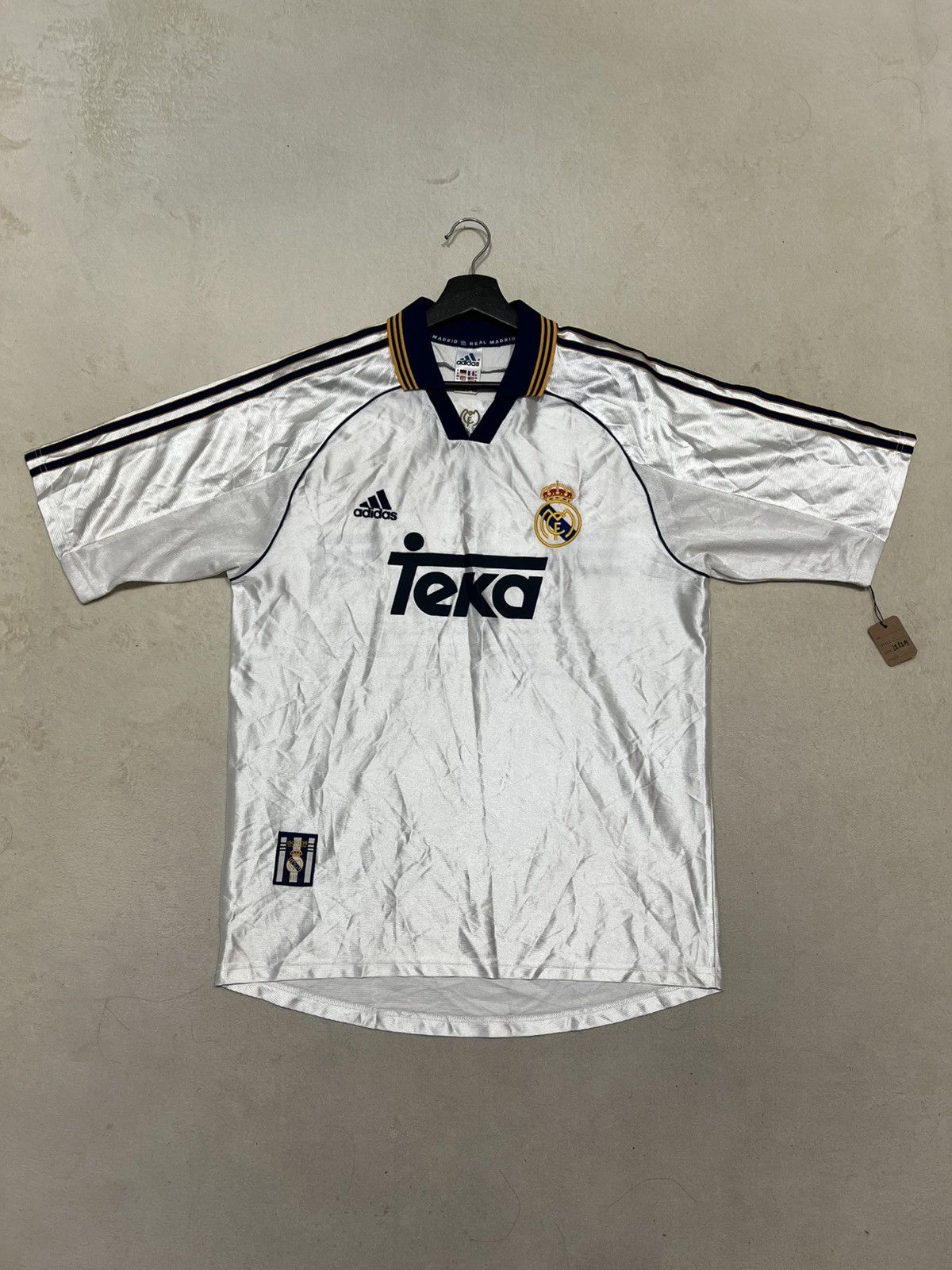 Adidas Real Madrid 1998 Adidas Home Jersey Champion Of Europe 2000 Size US M / EU 48-50 / 2 - 1 Thumbnail
