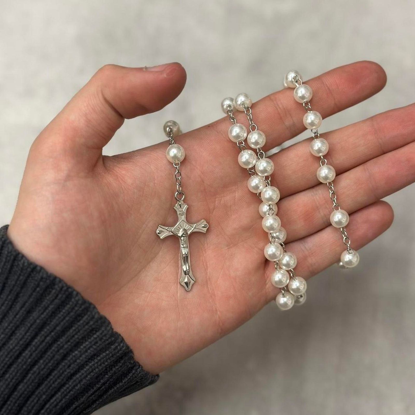 Other Rosary white and silver beaded MENS2 Size ONE SIZE - 2 Thumbnail