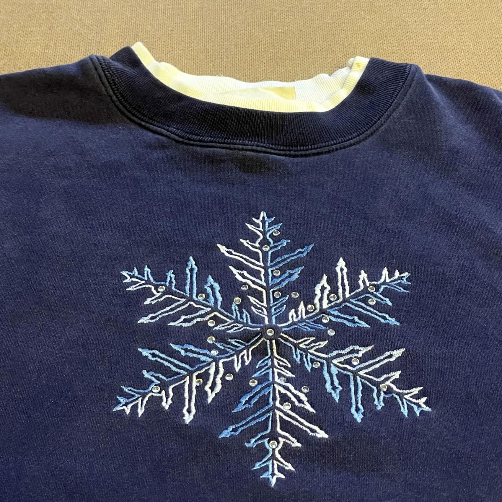 Salem Sportswear MC Sportswear Sweater Womens Extra Large Navy Blue Snowflake Embroidered Winter Size XXL / US 16-18 / IT 52-54 - 7 Thumbnail