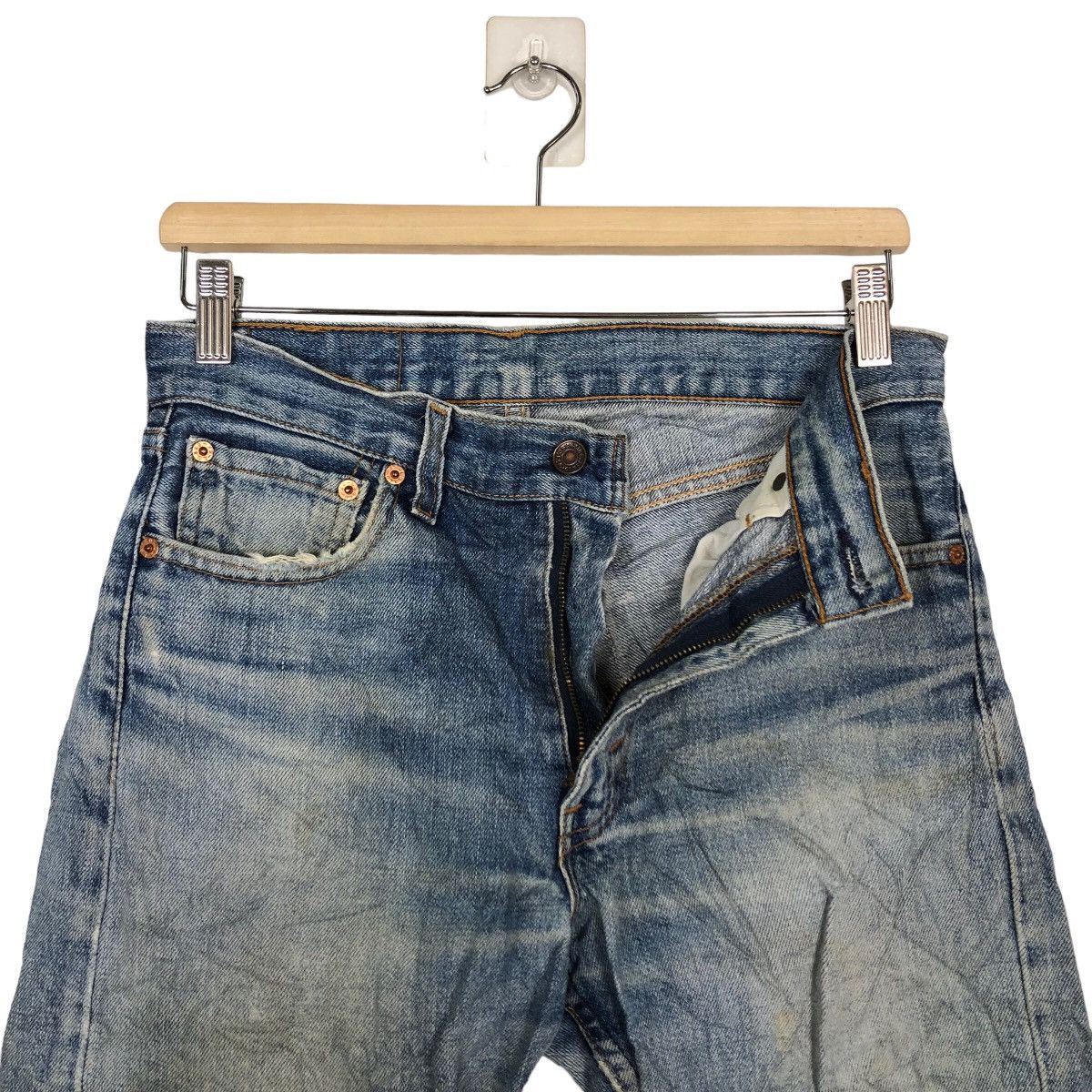 Levi's 🔥90’s Vintage Distressed Denim Jeans Levi’s USA Made Size US 30 / EU 46 - 10 Thumbnail