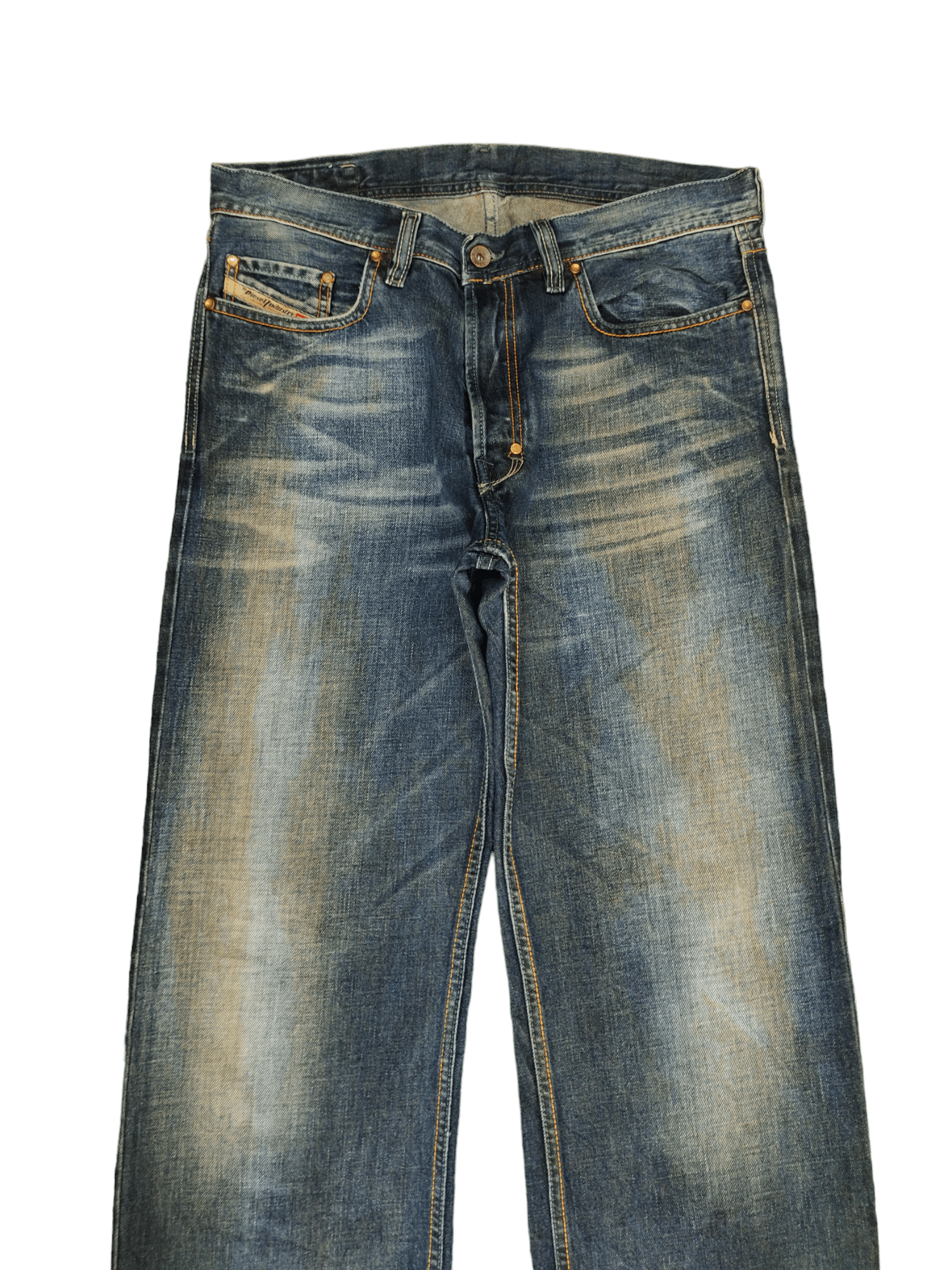 Diesel Loose Jeans Diesel D Logo Distress Faded Denim Y2k Size US 33 - 10 Thumbnail