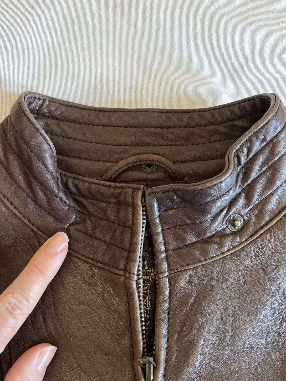 Tribal Streetwear Vintage 90s Tribal Gear USA Leather Jacket Size S / US 4 / IT 40 - 8 Thumbnail