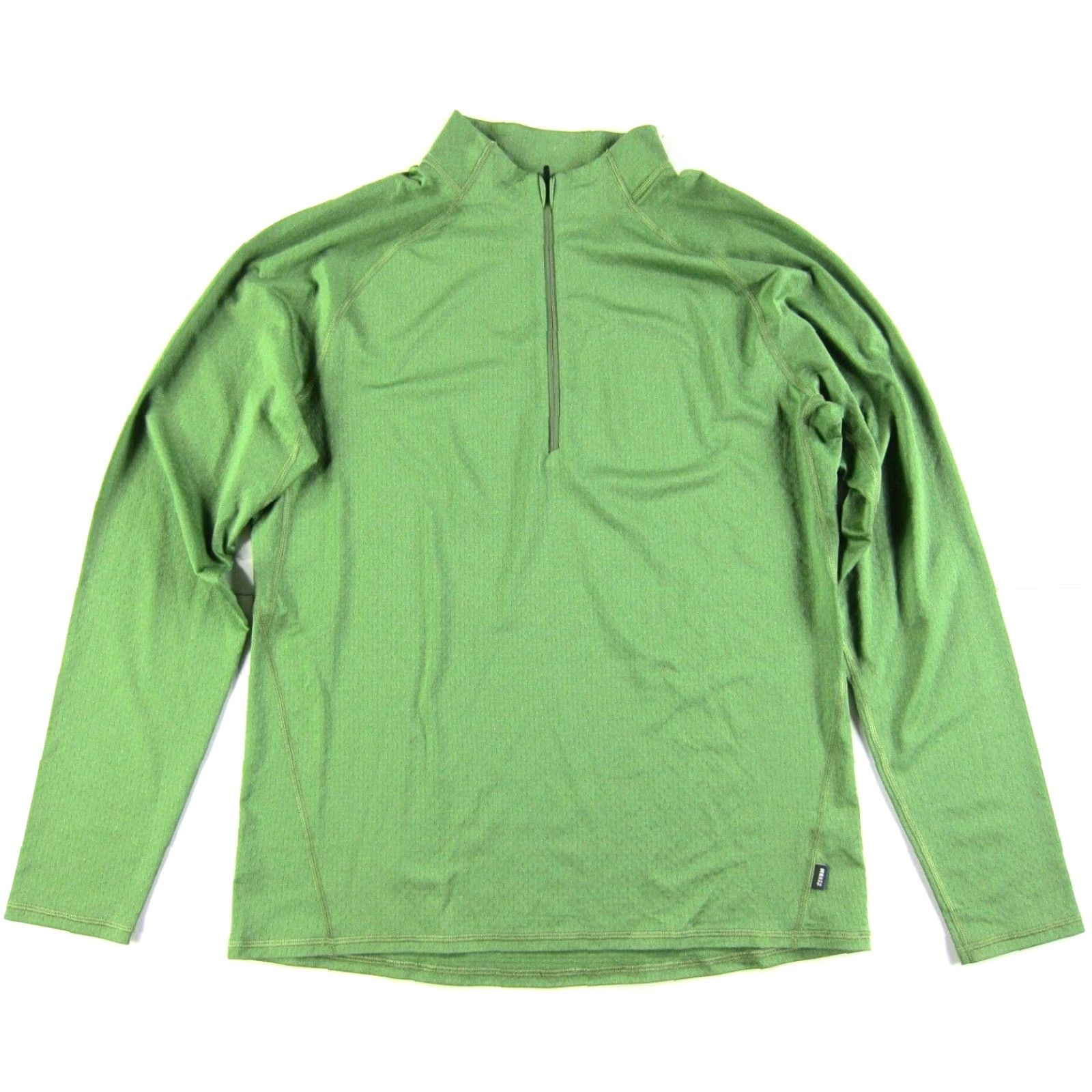 Vintage REI CO-OP Green Stretch 1/4 Zip Mock Neck Long Sleeve Base Layer Shirt Men Med Size US M / EU 48-50 / 2 - 2 Thumbnail