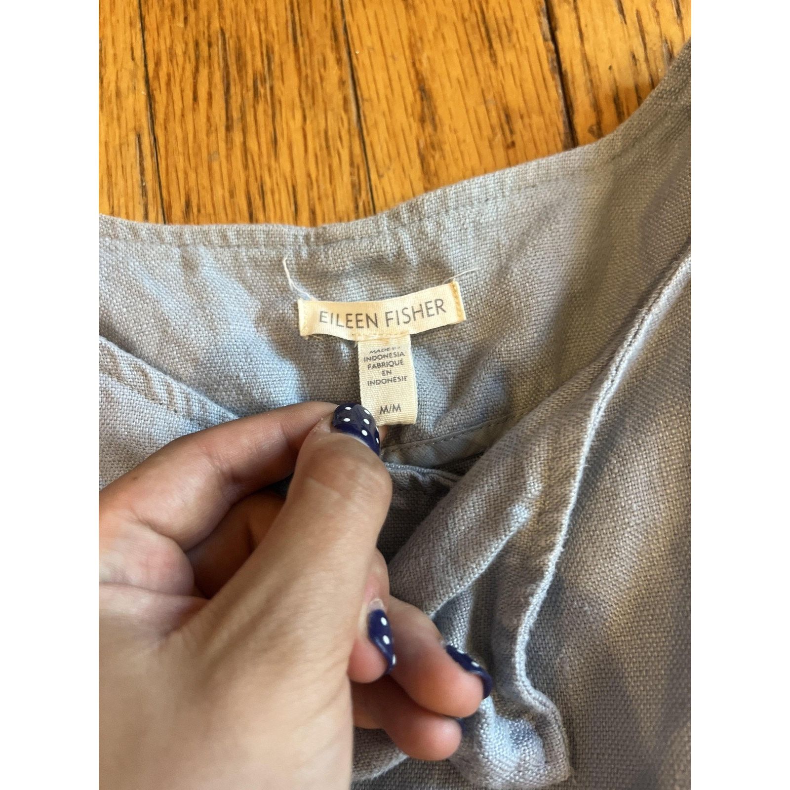 Eileen Fisher Eileen Fisher Jacket Medium Gray Linen Open Front Collarless Size M / US 6-8 / IT 42-44 - 2 Thumbnail