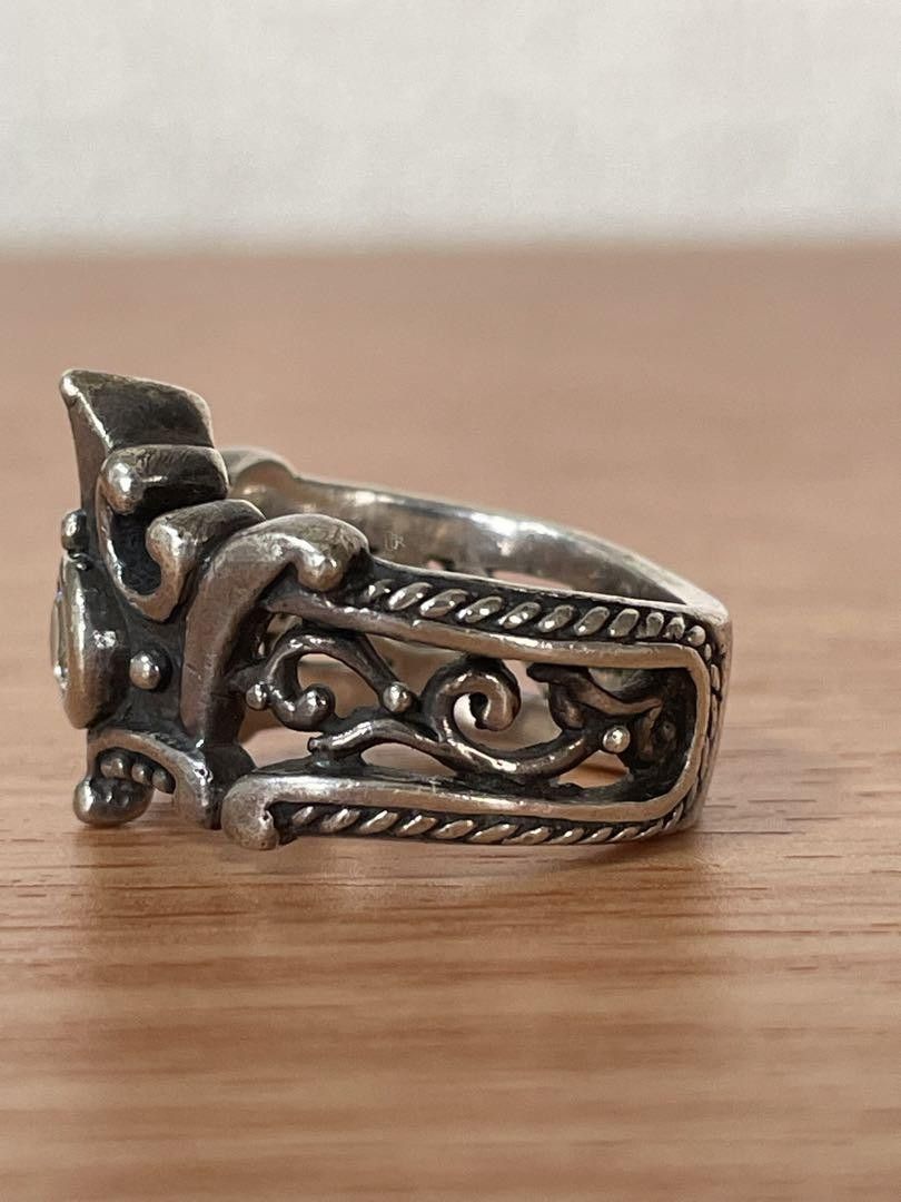 Other Royal Order Sterling Silver Crown Motif Ring (Rare) Size ONE SIZE - 2 Thumbnail