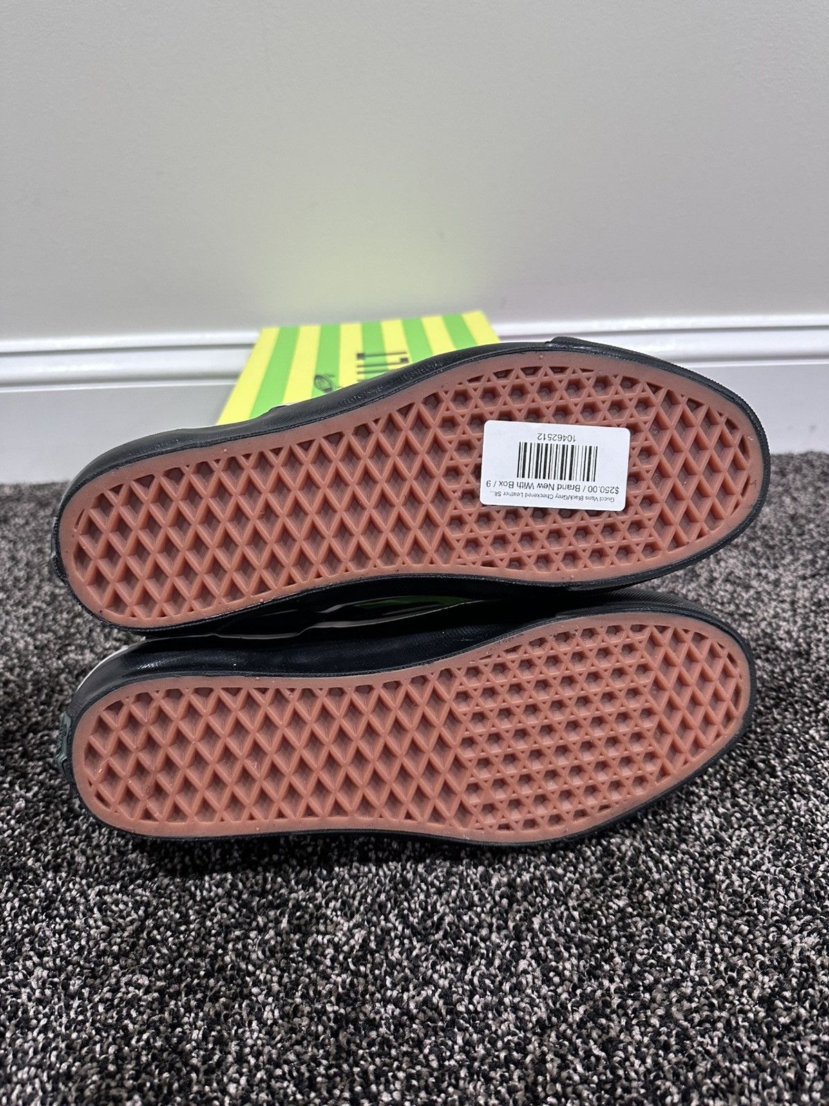 Gucci Gucci x Vans Black Checkered Leather Suede Studded Slip Ons Size US 9 / EU 42 - 10 Thumbnail