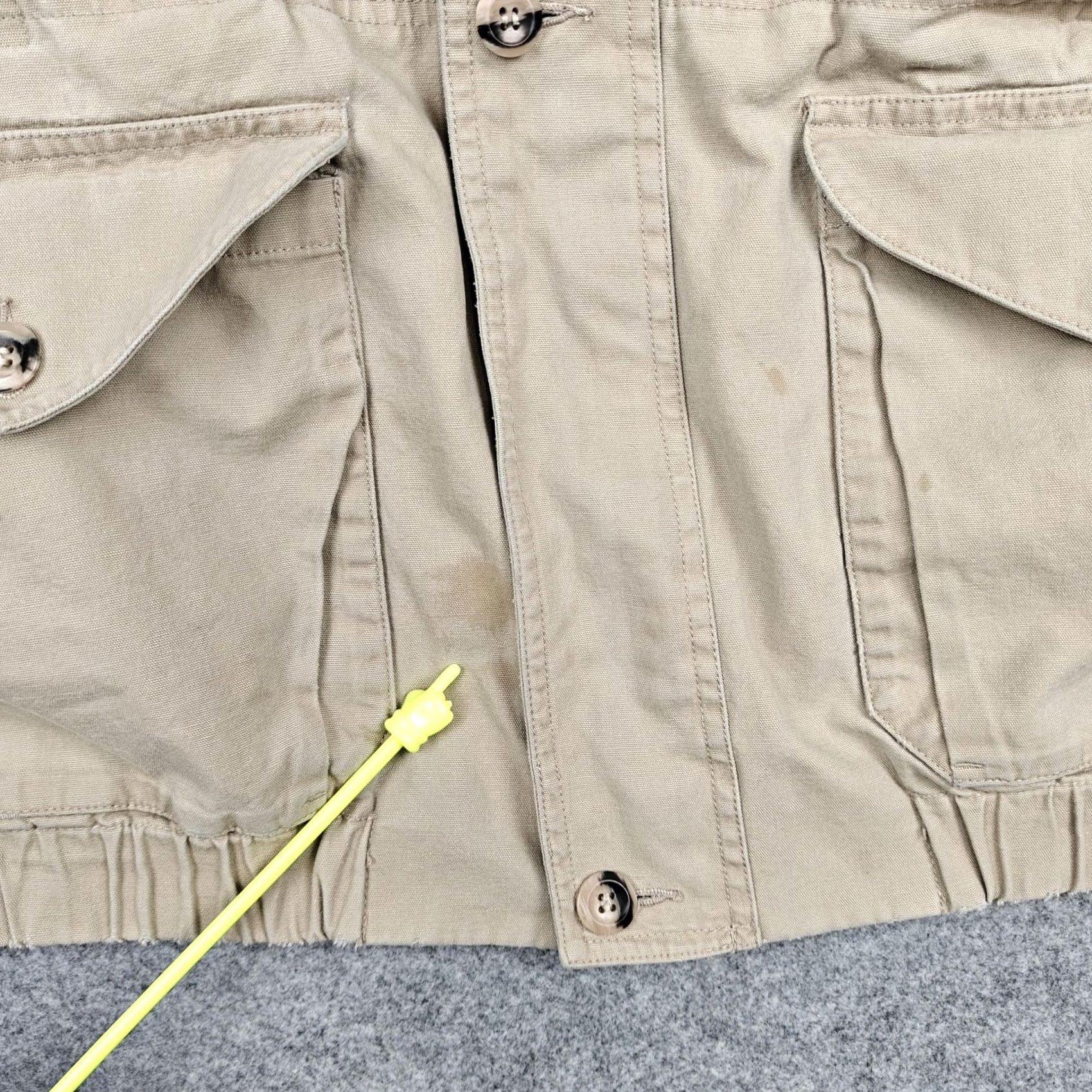 Eddie Bauer VINTAGE Eddie Bauer Jacket Mens Large Beige Canvas Map Lined Windbreaker Outdoor Jacket Size US L / EU 52-54 / 3 - 4 Thumbnail