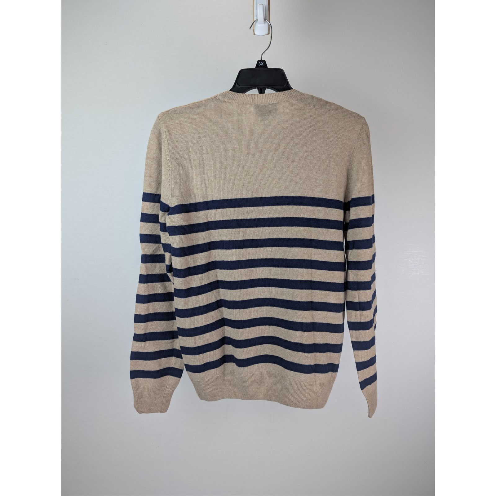 A.P.C. o1rshd1 CC20 Men's Ismael Stripe Crewneck Sweater in Beige Size US M / EU 48-50 / 2 - 10 Thumbnail