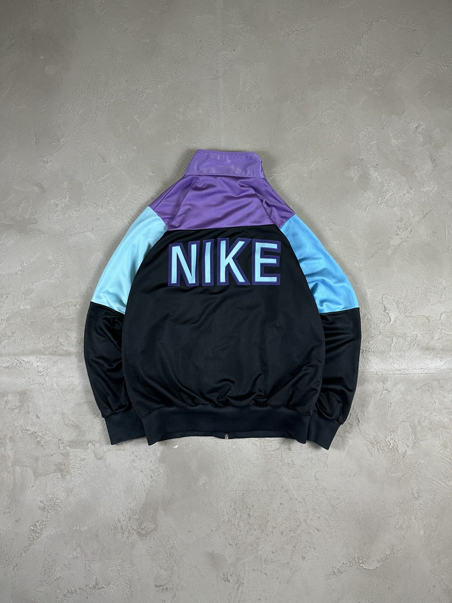 Nike 80s Vintage Nike Zip Spellout Logo Tracksuit Size US L / EU 52-54 / 3 - 1 Thumbnail
