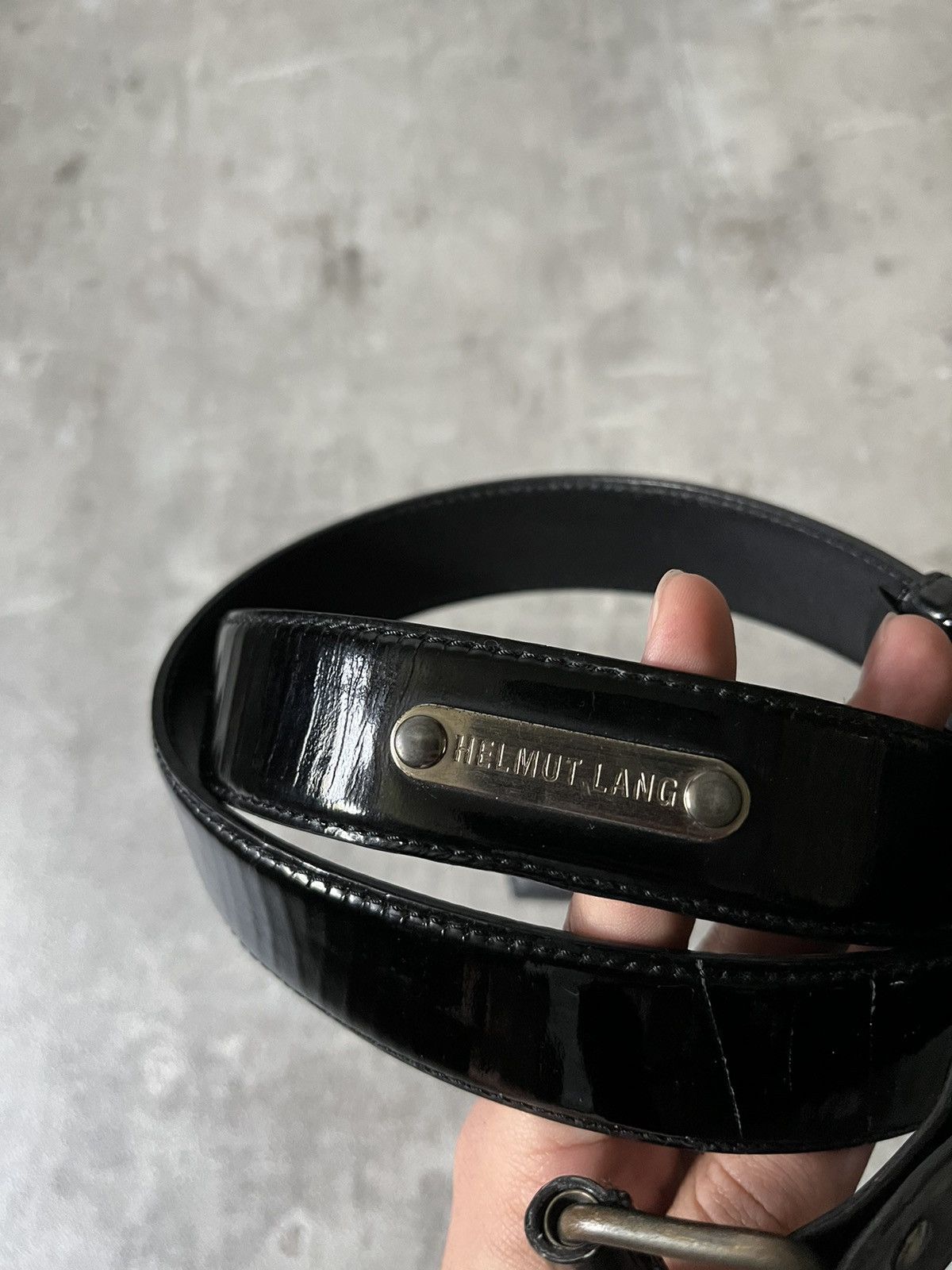 Helmut Lang Helmut Lang vintage leather belt archival black Size ONE SIZE - 2 Thumbnail