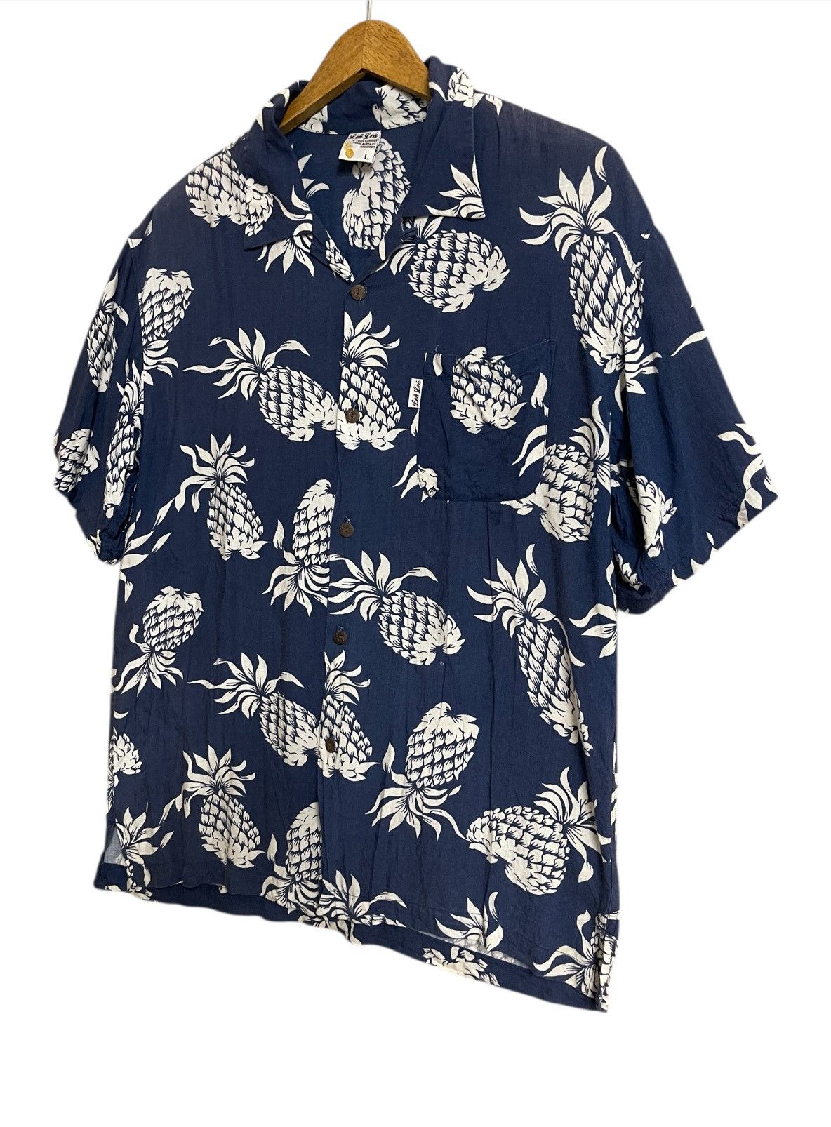 Vintage Vintage Hawaiian Shirt Indigo Blue Rayon L Rockabilly Size US L / EU 52-54 / 3 - 2 Thumbnail