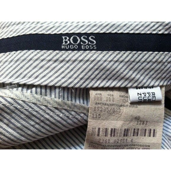 Hugo Boss HUGO BOSS MEN'S CHARCOAL 100%WOOL PLEATED DRESS PANTS 36/30 Size 36R - 5 Thumbnail
