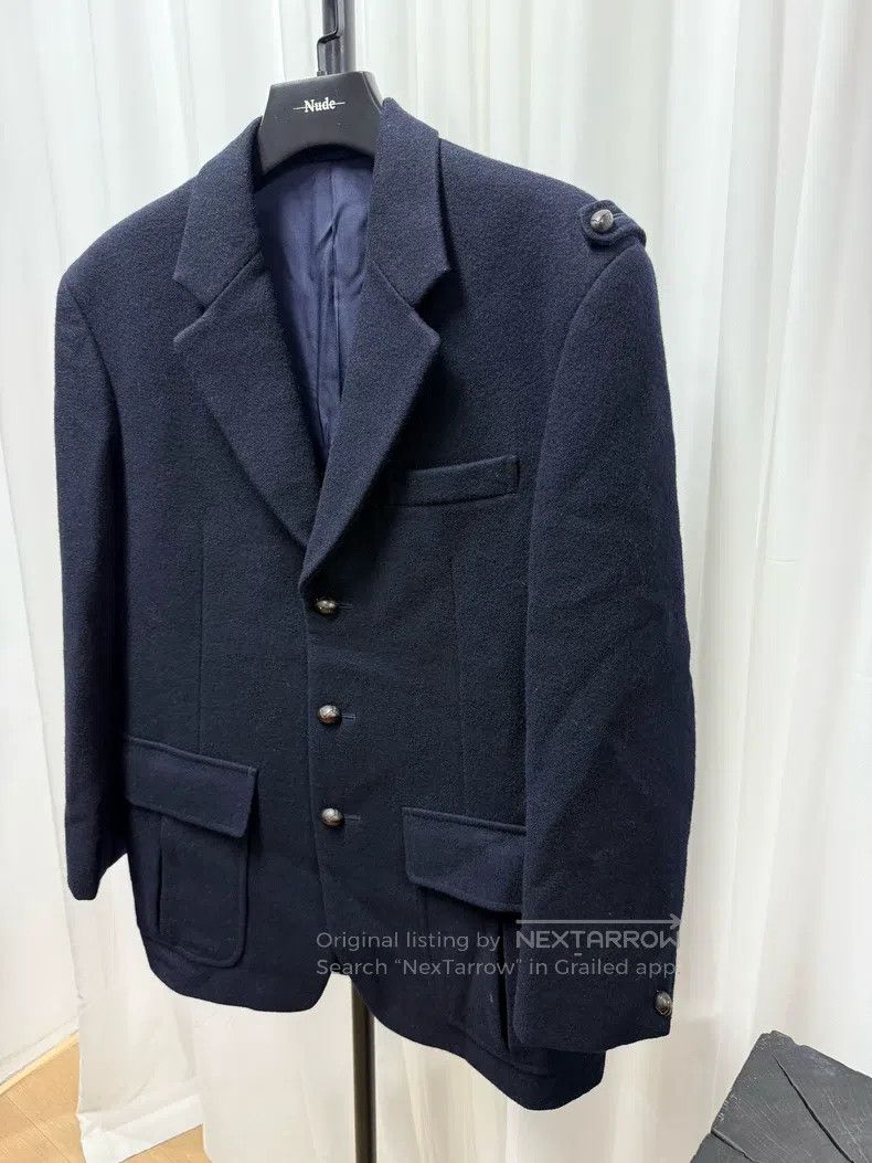 Yohji Yamamoto YOHJI YAMAMOTO Walnut Button Woolen Loose Fit Suit Jacket Size US M / EU 48-50 / 2 - 2 Thumbnail