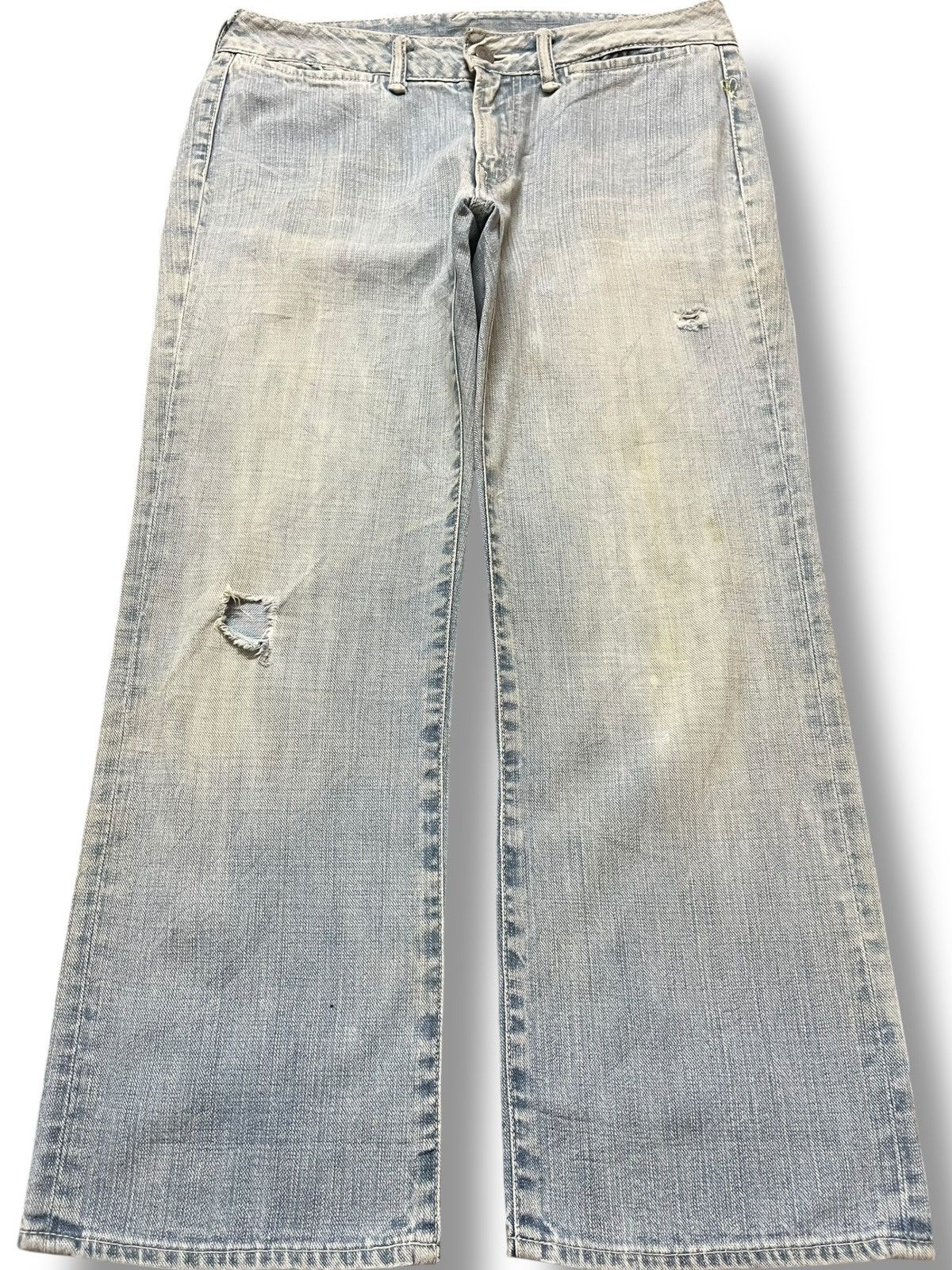 45rpm Vintage 45RPM Baggy Wide Leg Faded Distressed Denim Size US 31 - 1 Thumbnail
