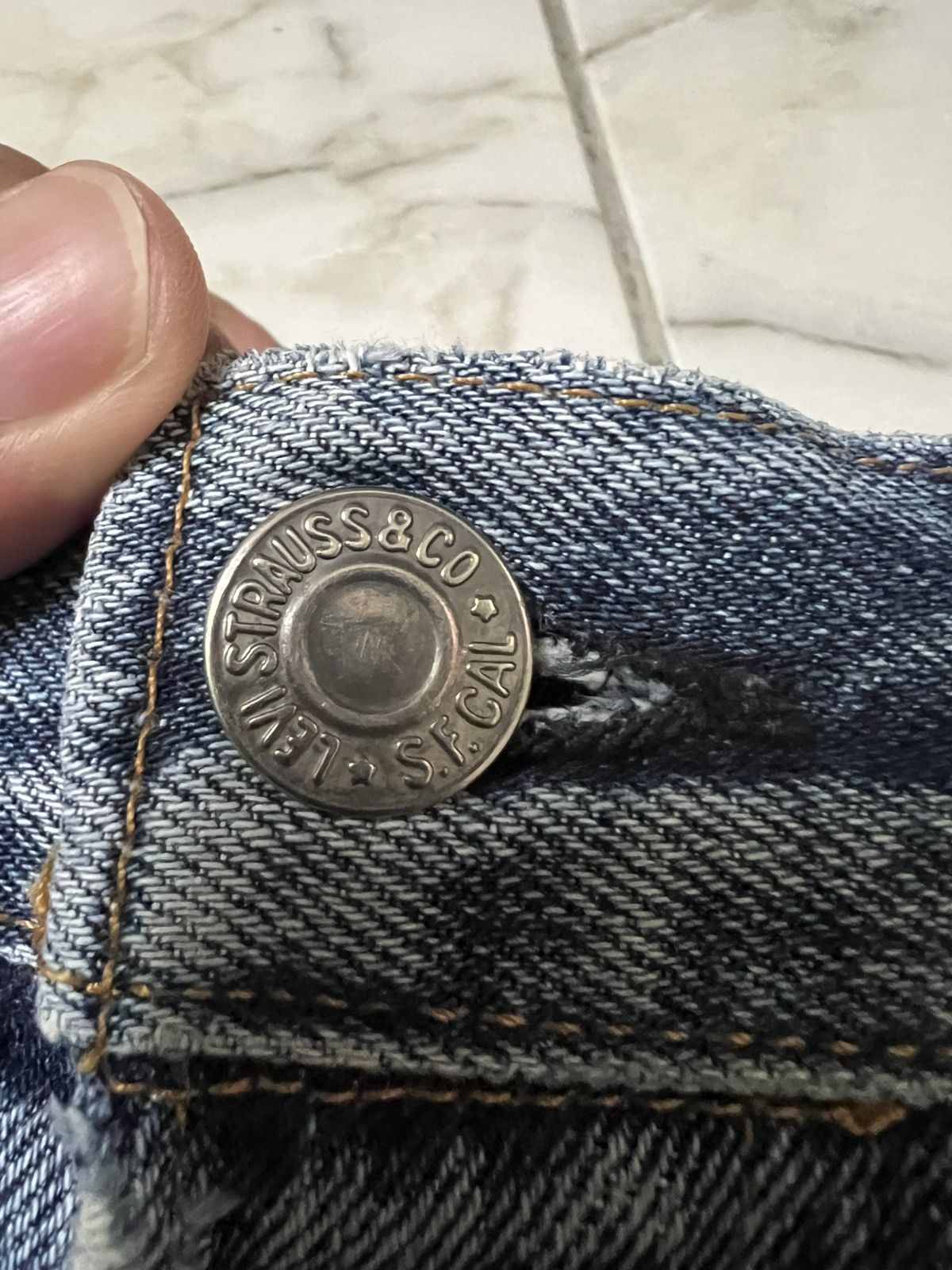 Levi's × Levi's Vintage Clothing 💥Vintage 90’s💥Levis Big E 501 XX Distress Selvedge Jean Size US 28 / EU 44 - 9 Thumbnail