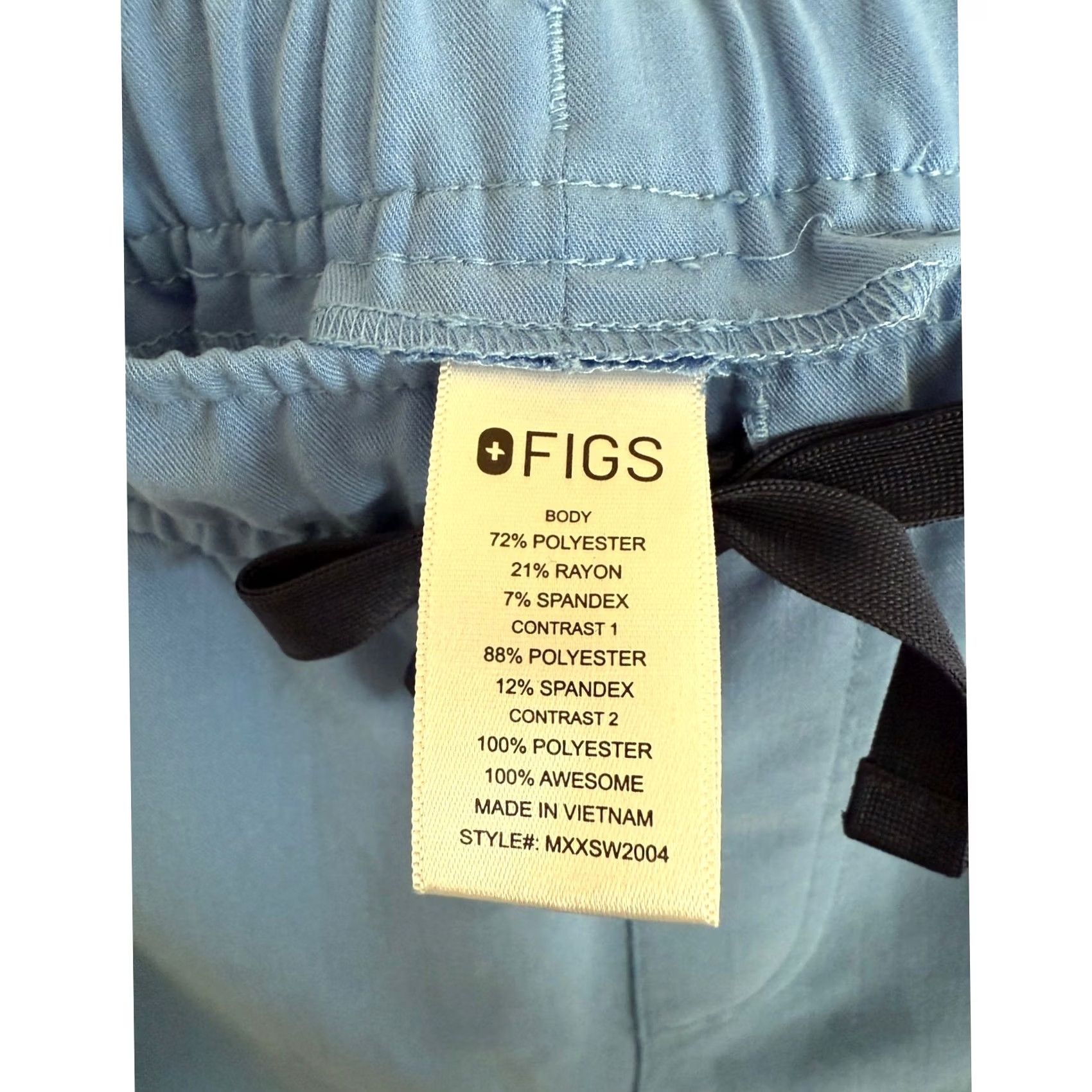 Vintage Figs Mens Scrub Jogger Blue/Navy Pants Drawstring Medical-Large Size US 33 - 4 Thumbnail