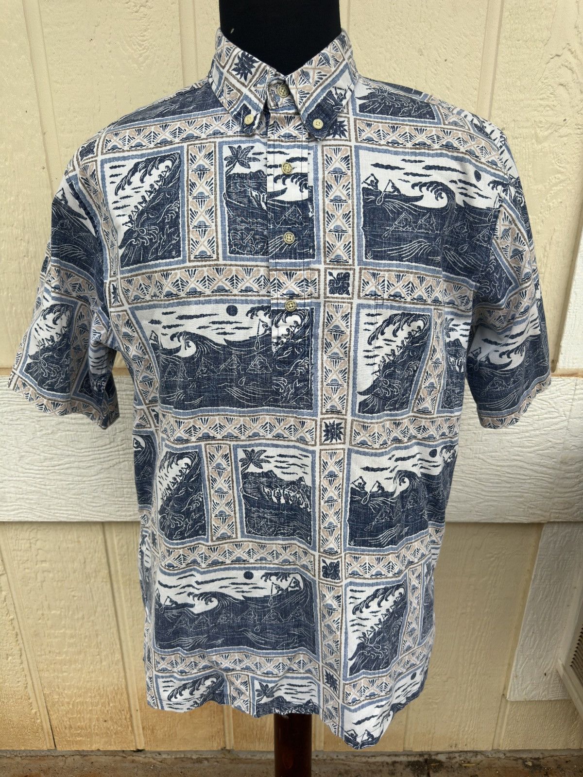Reyn Spooner Reyn Spooner Hawaiian Print Multicolored 3/4 Button Men's L Size US L / EU 52-54 / 3 - 1 Thumbnail