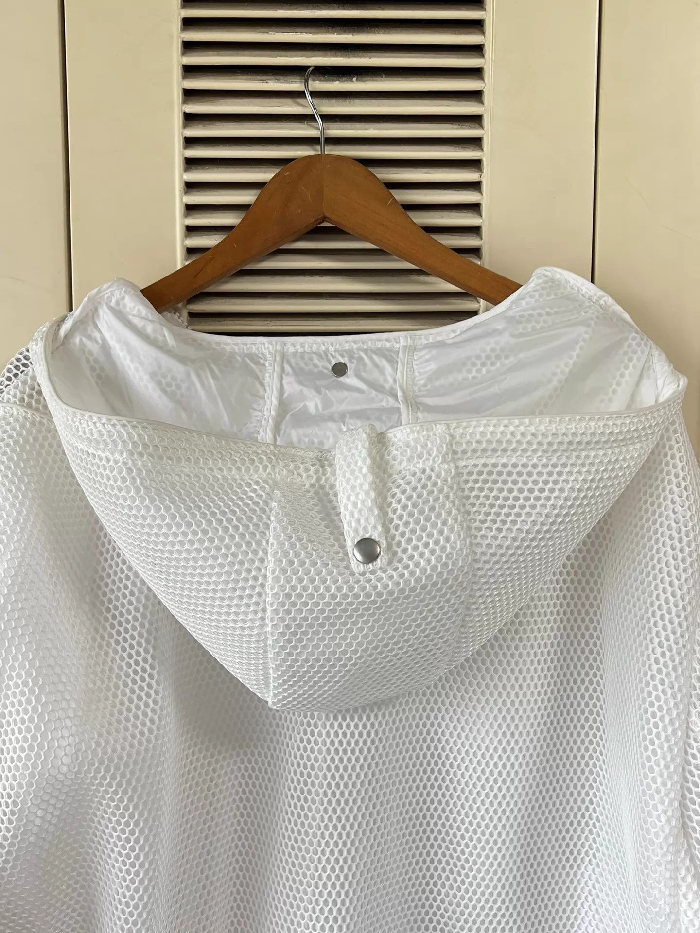 Dior Dior Tech Mesh Oversized Hooded Jacket White S Logo Size S / US 4 / IT 40 - 5 Thumbnail