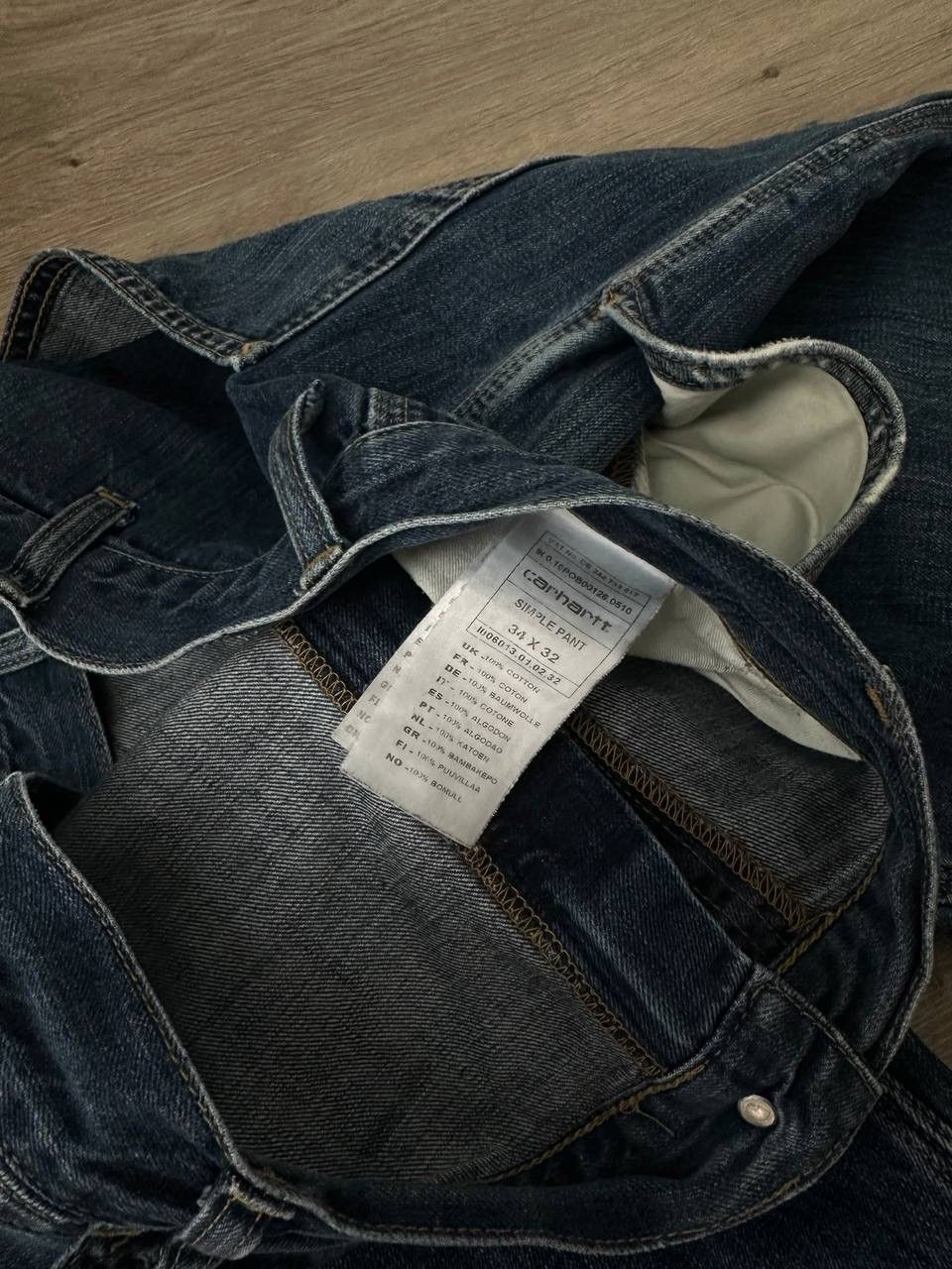 Carhartt × Carhartt Wip × Vintage Vintage Carhartt Simple Denim Distressed Faded Pants Size US 34 / EU 50 - 13 Thumbnail