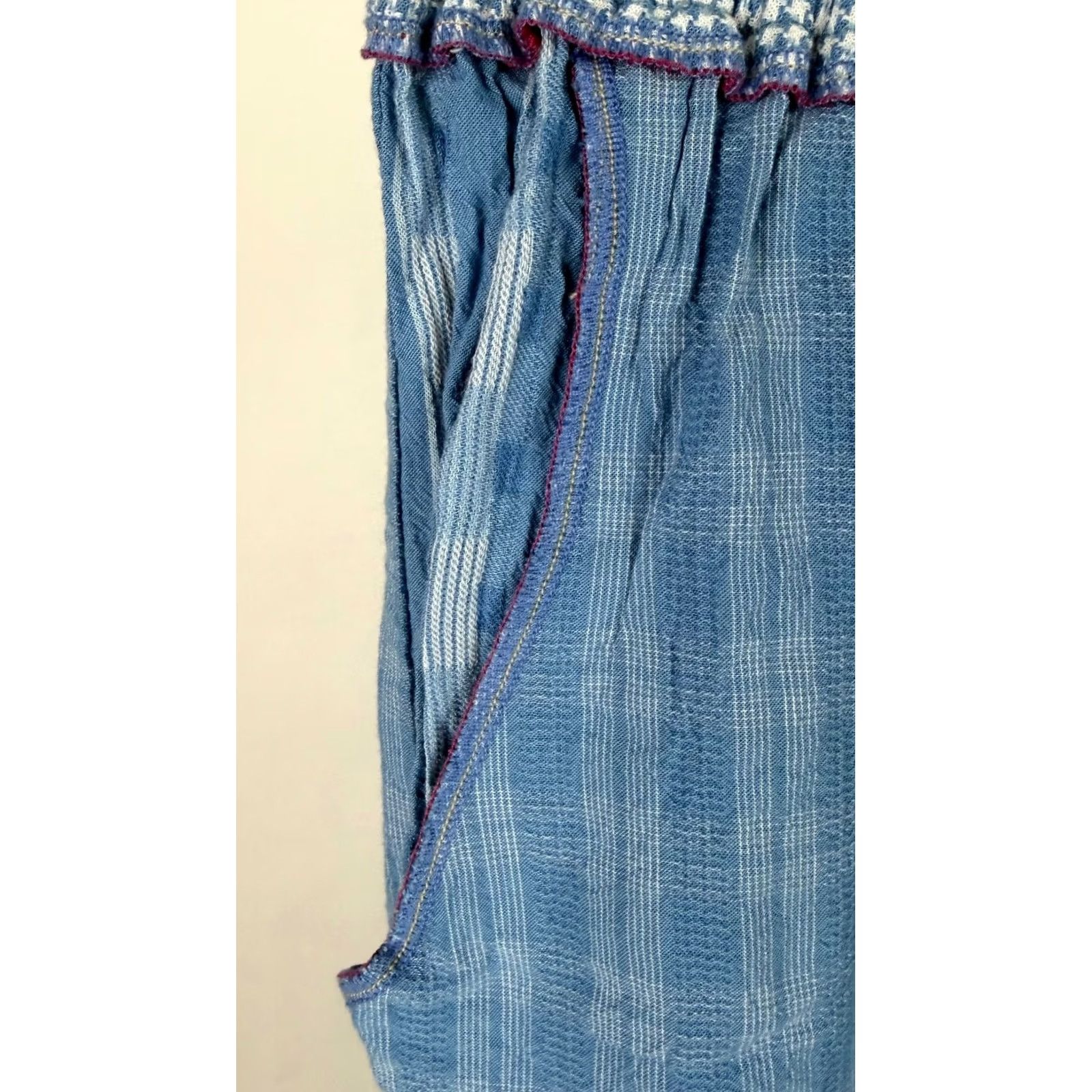 Vintage VINTAGE Faith by Celia Forrester Womens Small Pants Plaid Elastic Waist Pockets 90s Retro Bohemian Size 28" / US 6 / IT 42 - 5 Thumbnail