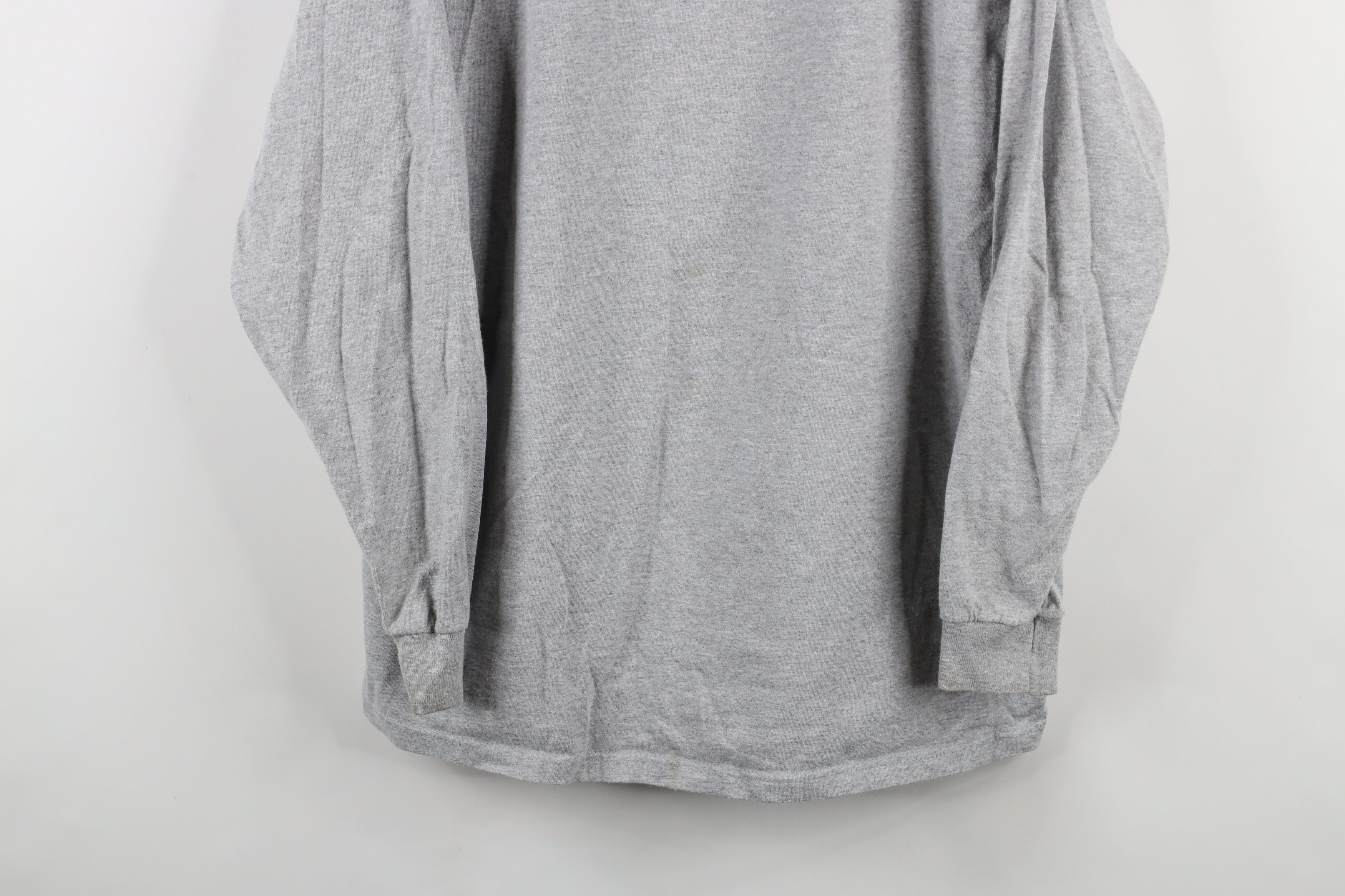 Vintage Vintage 90s Y2K Streetwear Long Sleeve T-Shirt Heather Gray Size US XL / EU 56 / 4 - 3 Thumbnail