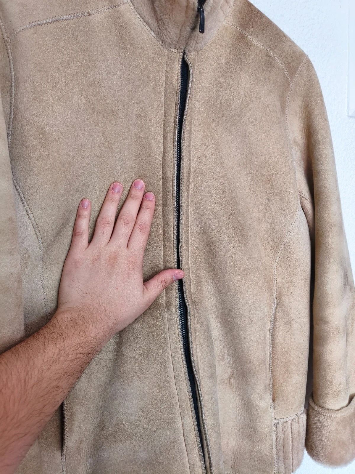Loewe Loewe vintage made in Spain bomber shearling jacket Size L / US 10 / IT 46 - 4 Thumbnail