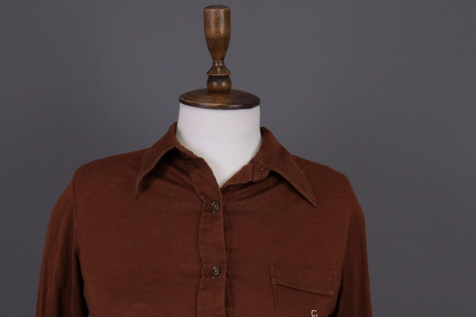 Guy Laroche Vintage Guy Laroche Brown Button Down Top Shirt Size 44 Size M / US 6-8 / IT 42-44 - 4 Thumbnail