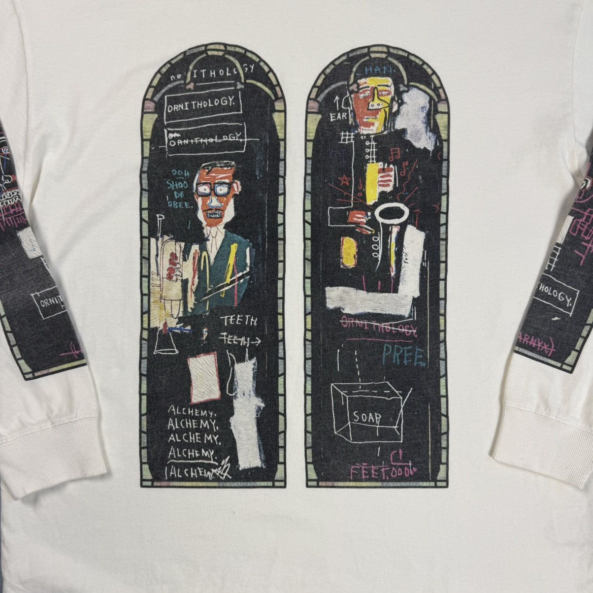 H&M × Jean-Michel Basquiat × Who Decides War WHO DECIDES WAR x BASQUIAT x H&M LONG SLEEVE RELAXED T-SHIRT Size US XL / EU 56 / 4 - 5 Thumbnail