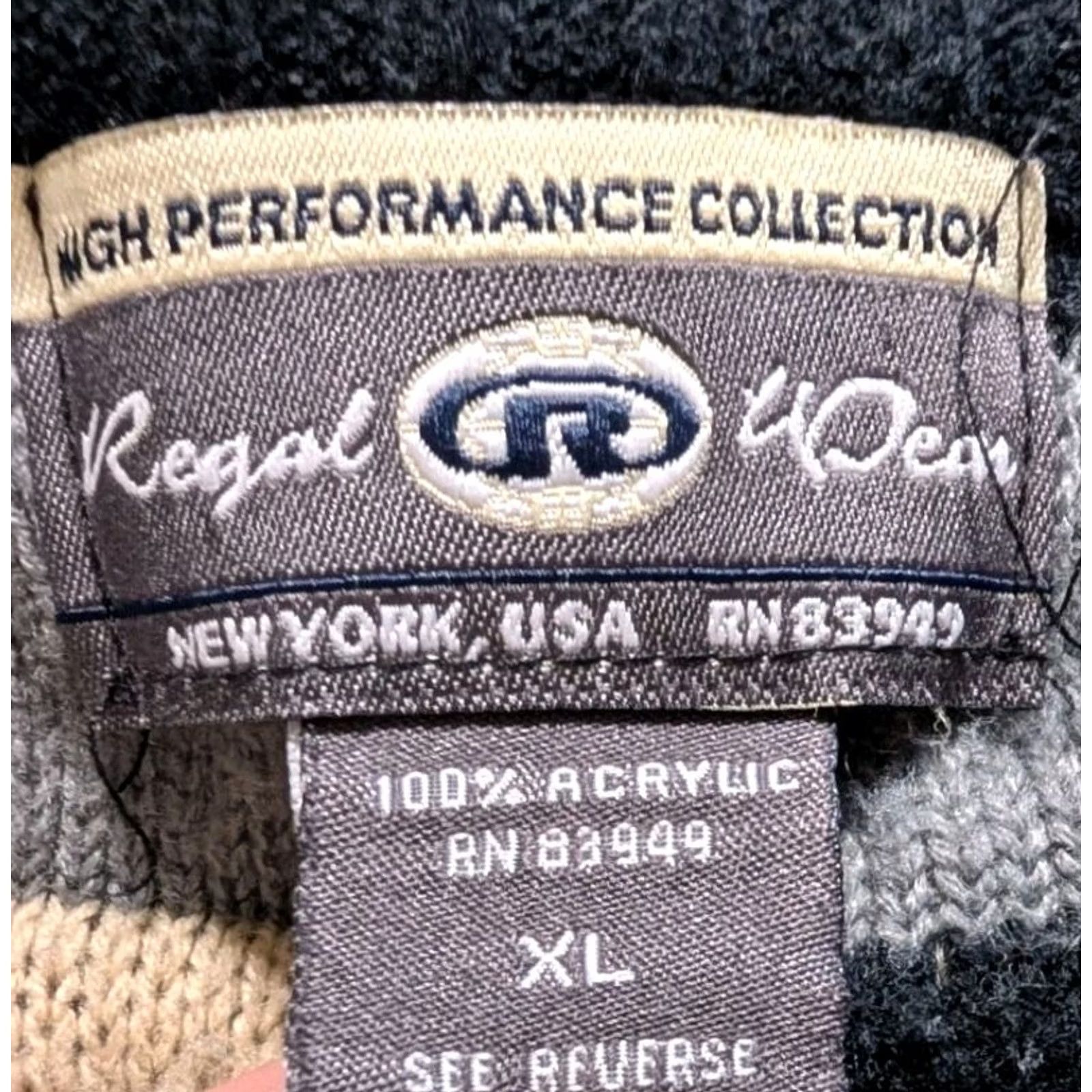 Vintage VINTAGE Regal Wear Sweater Mens XL Beige Crew Neck Knit 90s Retro Geometric Pattern Knit Pullover Size US XL / EU 56 / 4 - 6 Thumbnail